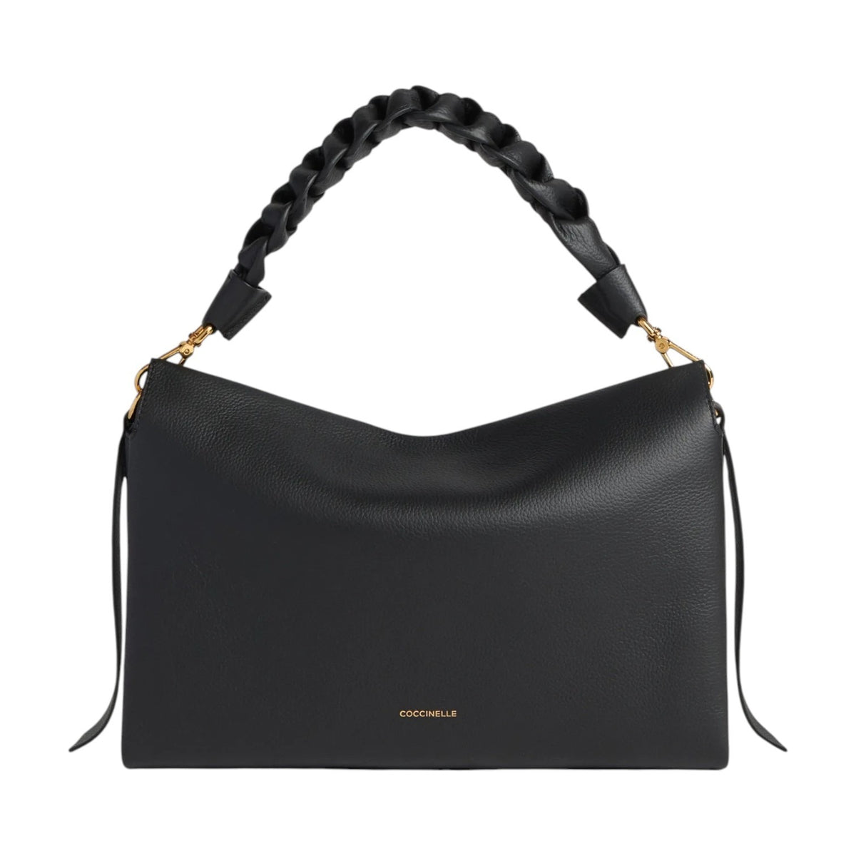 Coccinelle Borsa a Spalla Donna Boheme Medium in Pelle Nero Cognac