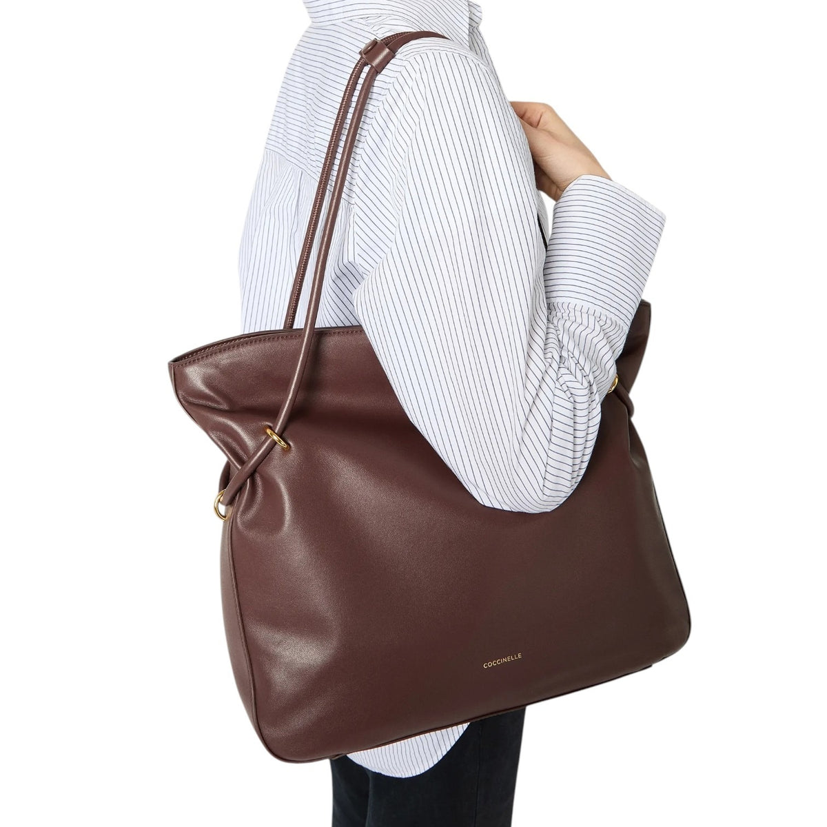 Coccinelle Borsa a Spalla Donna Lizzie in Pelle Viola