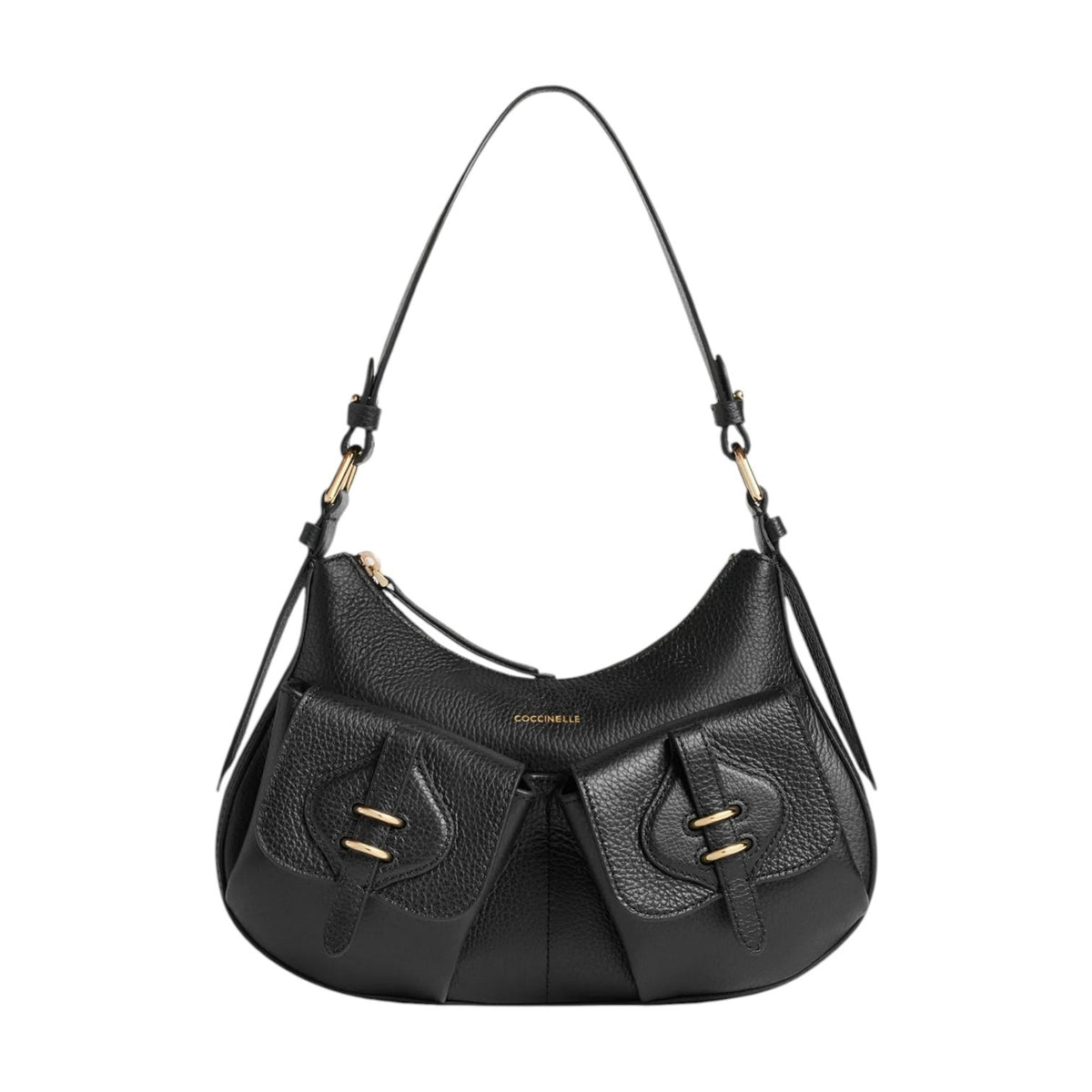 Coccinelle Borsa a Spalla Mavery Pocket Donna in Pelle Nera