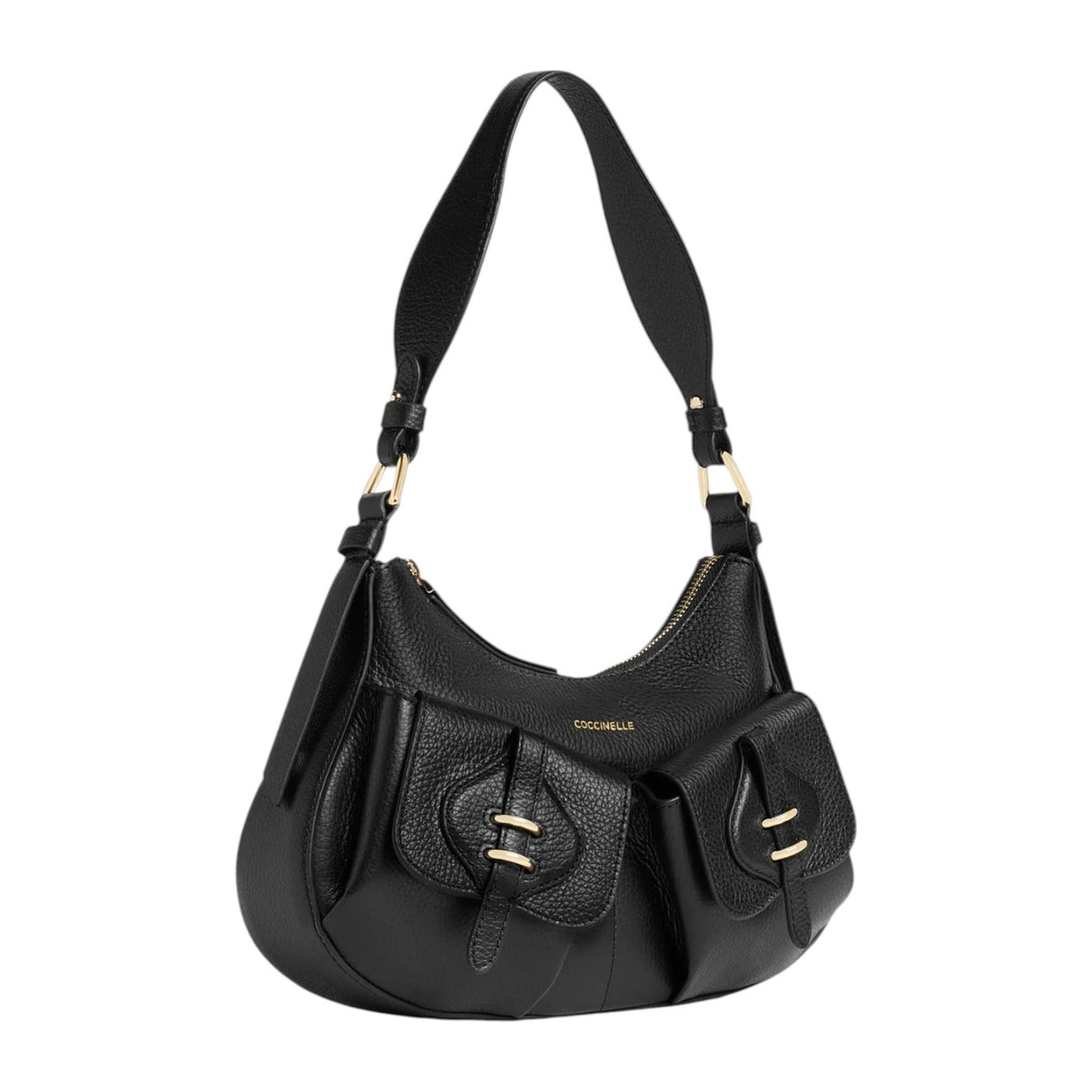 Coccinelle Borsa a Spalla Mavery Pocket Donna in Pelle Nera