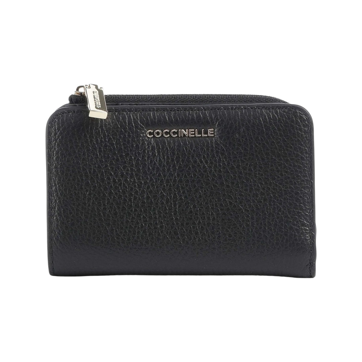 Coccinelle Portafoglio Metallic Donna in Pelle Martellata Nero