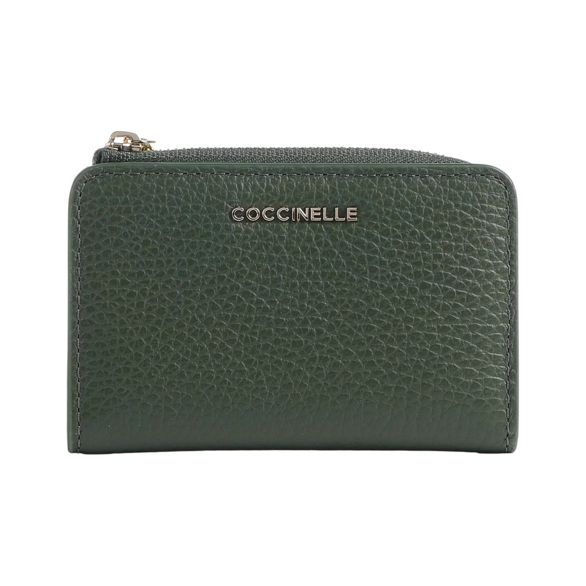 Coccinelle Portafoglio Metallic Donna in Pelle Martellata Verde