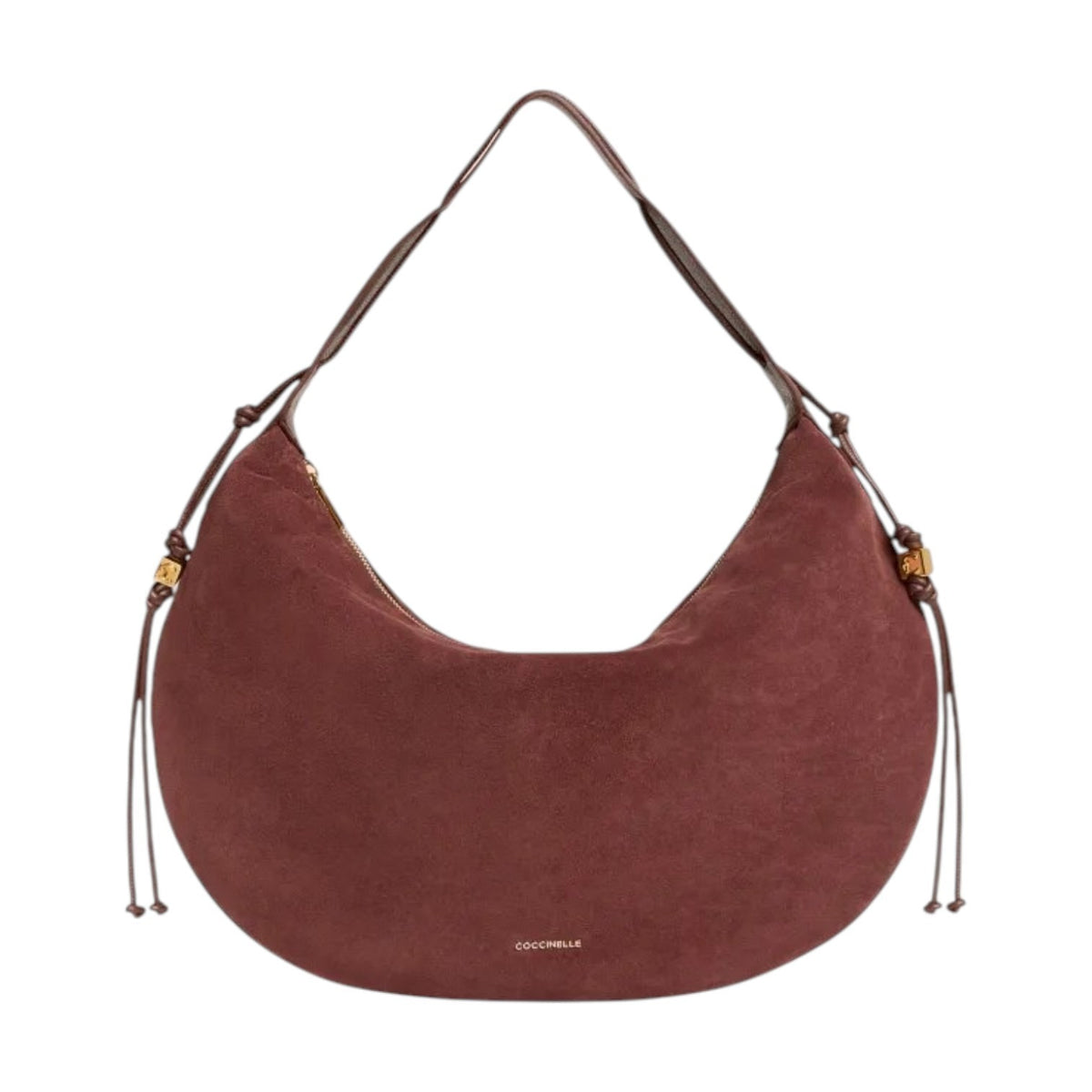 Coccinelle Borsa a Spalla Grande Donna Thess in Camoscio Viola