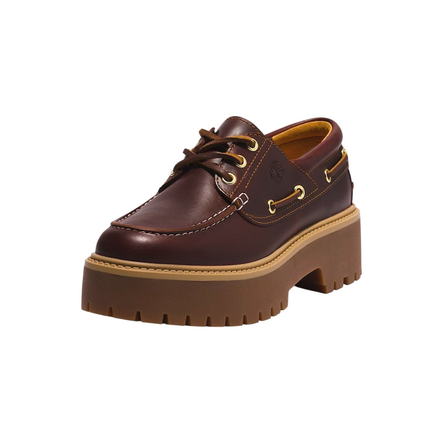 Timberland Scarpa da Barca Donna Stone Street in Pelle Marrone