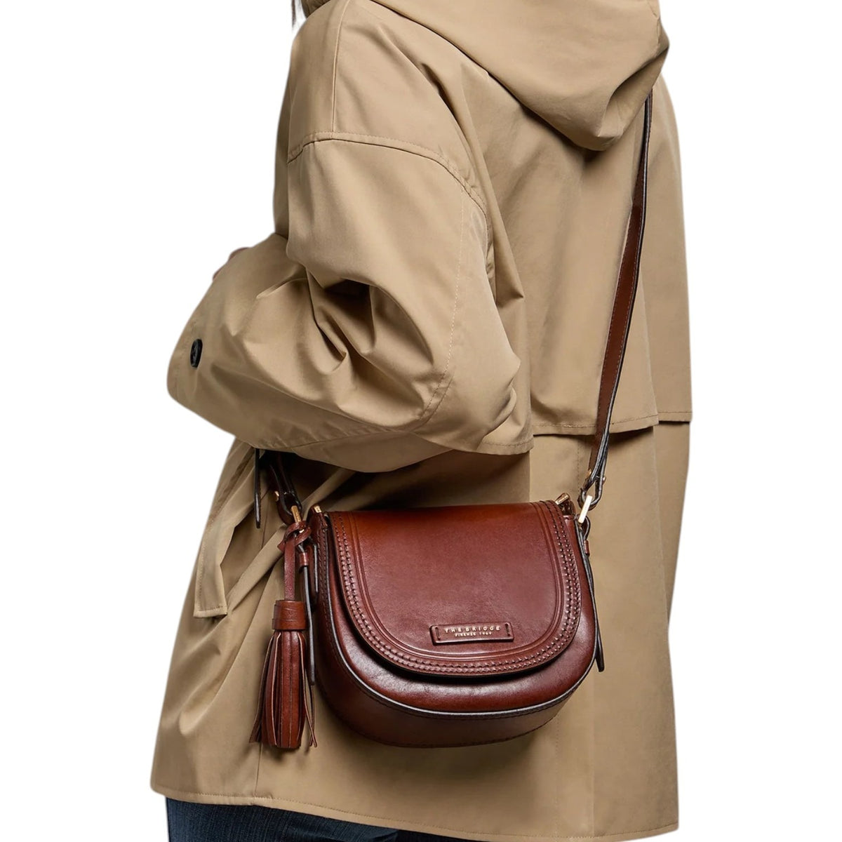 The Bridge Borsa a Tracolla Donna Linea Pearldistrict in Pelle Cuoio