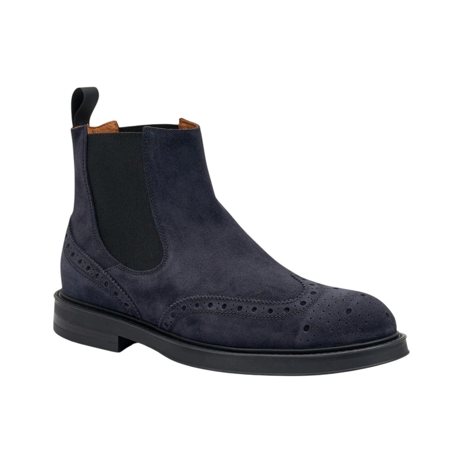 Frau Beatles Uomo in Camoscio Blu Stile Inglese
