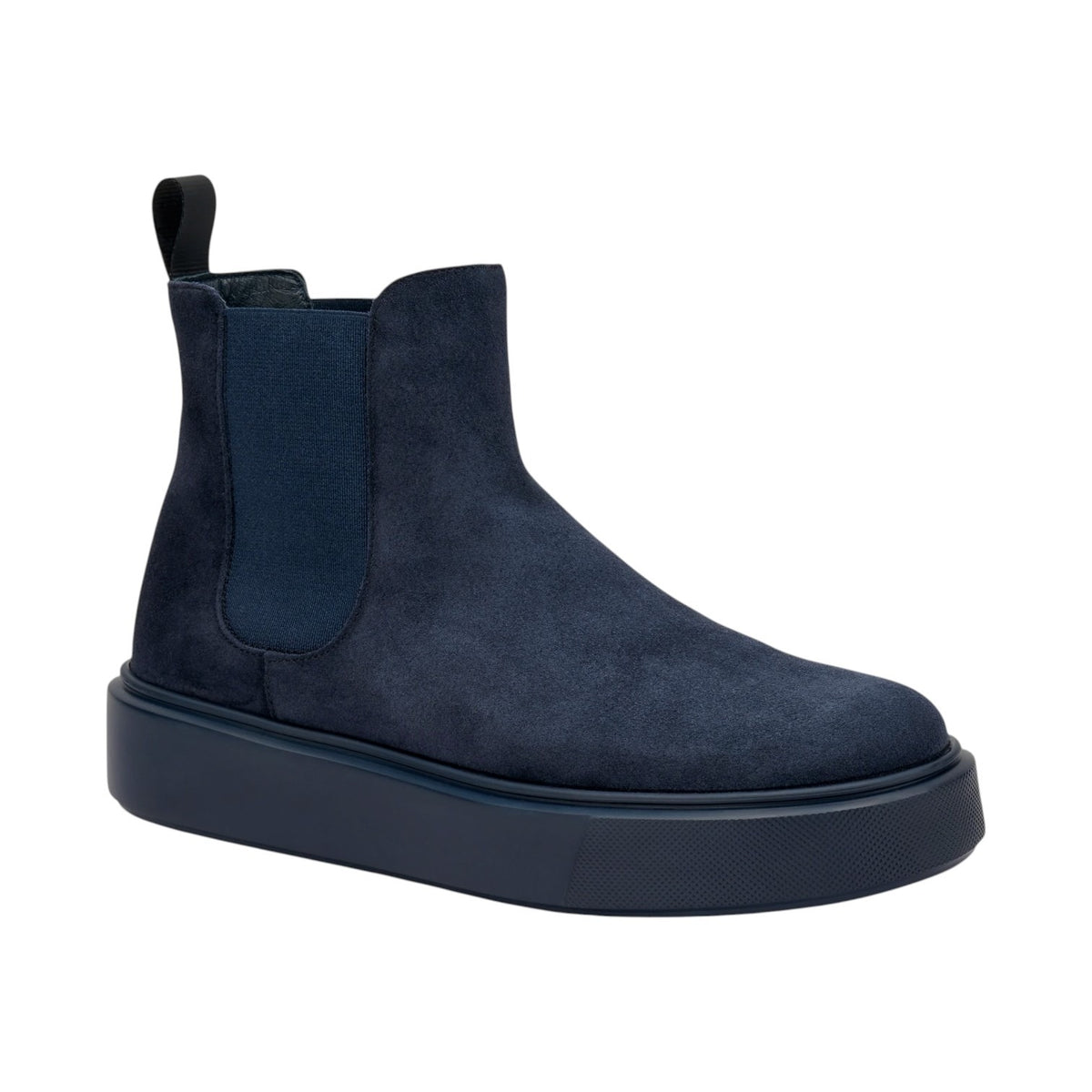 Frau Beatles Donna in Camoscio Blu con Elastico Laterale