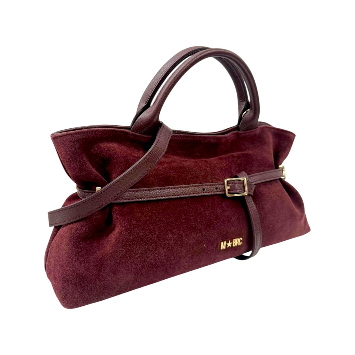 M Brc Borsa a Mano Donna Linea Alexia in Camoscio Borgogna