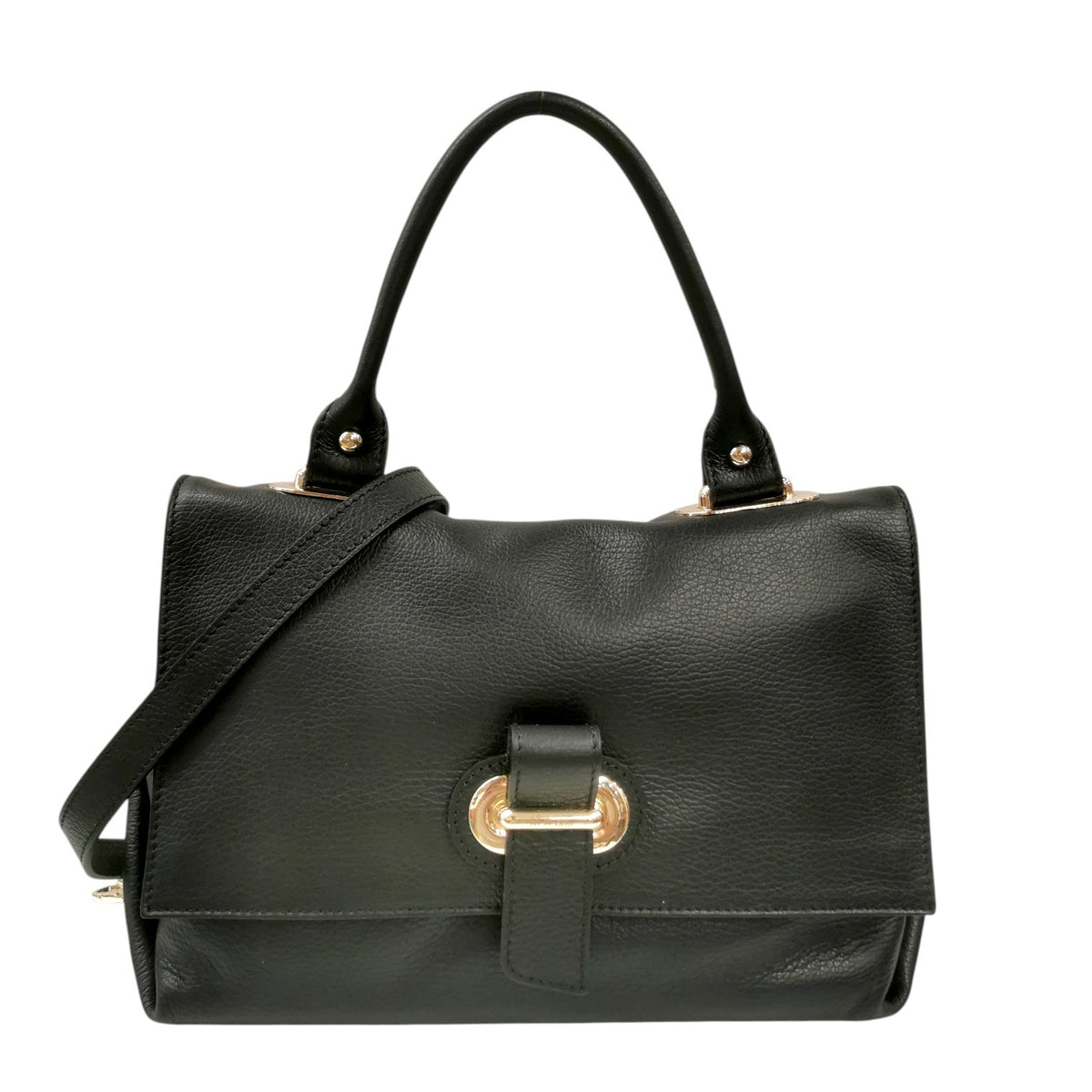 M Brc Borsa a Mano Donna in Pelle Nera Linea Couture con Tracolla