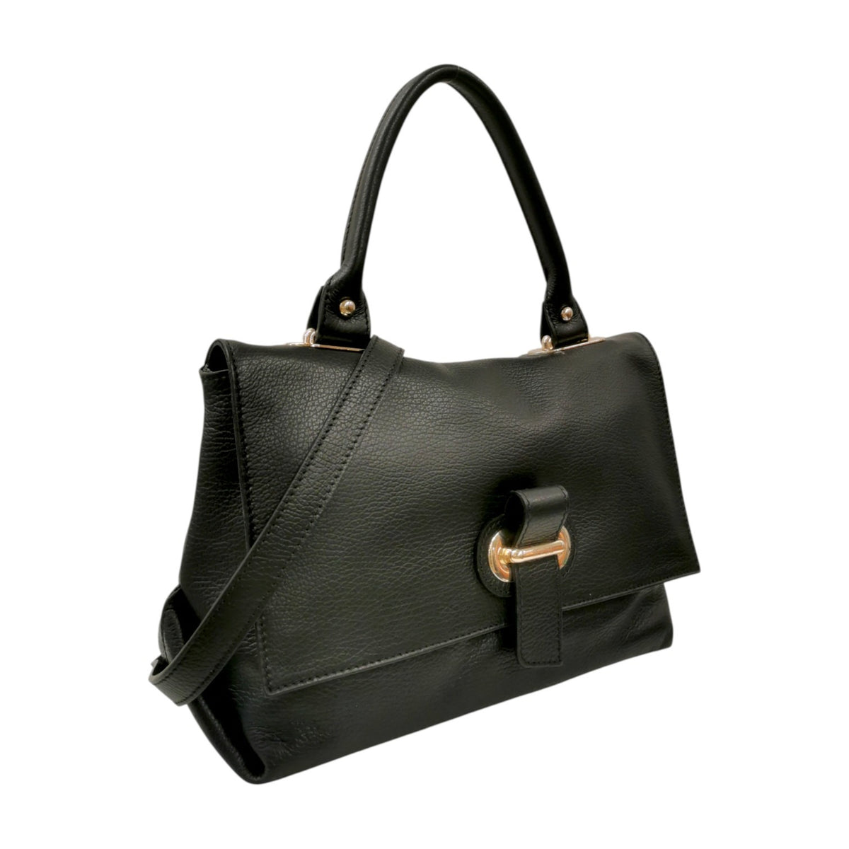 M Brc Borsa a Mano Donna in Pelle Nera Linea Couture con Tracolla