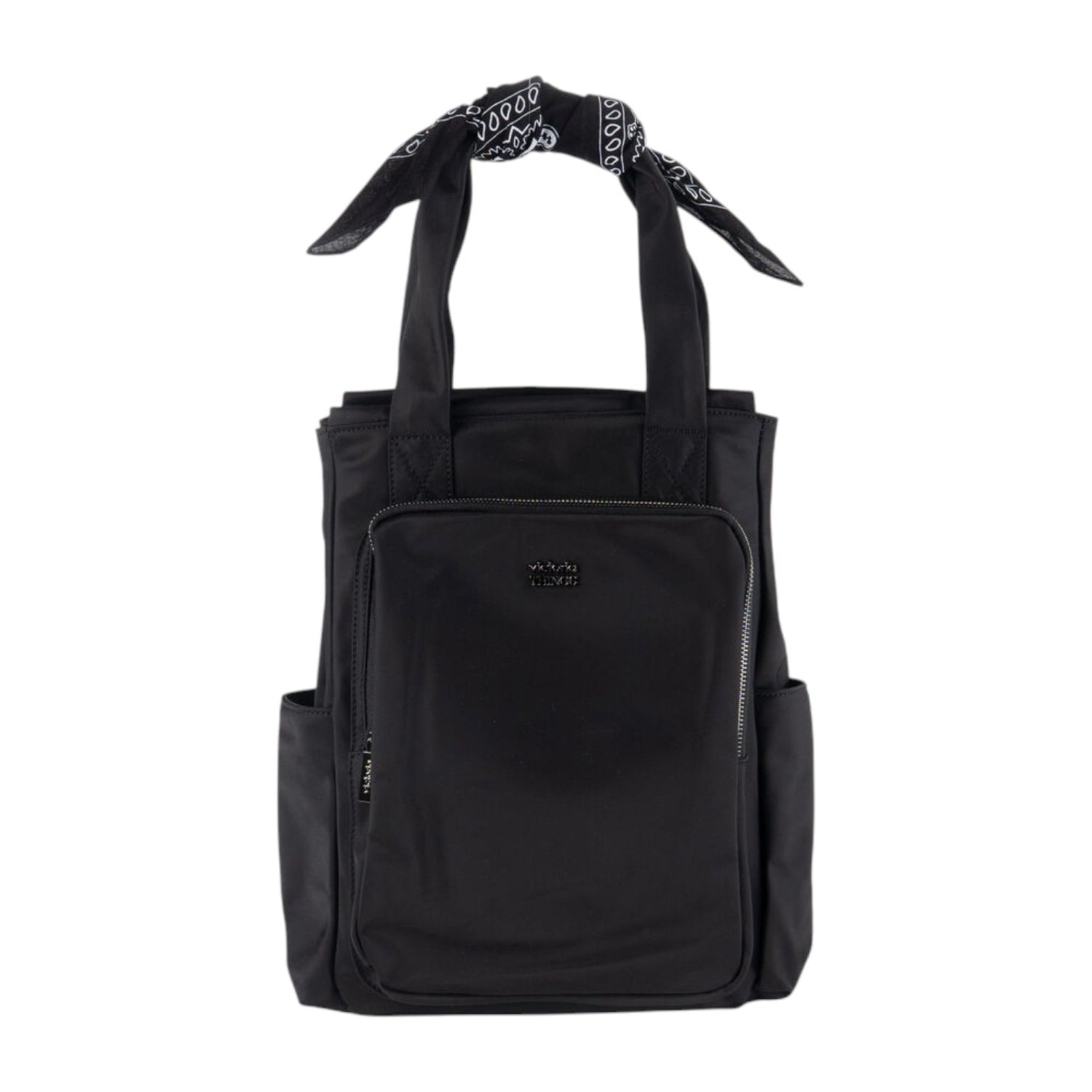 Victoria Zaino Donna in Tessuto Nero con Bandana