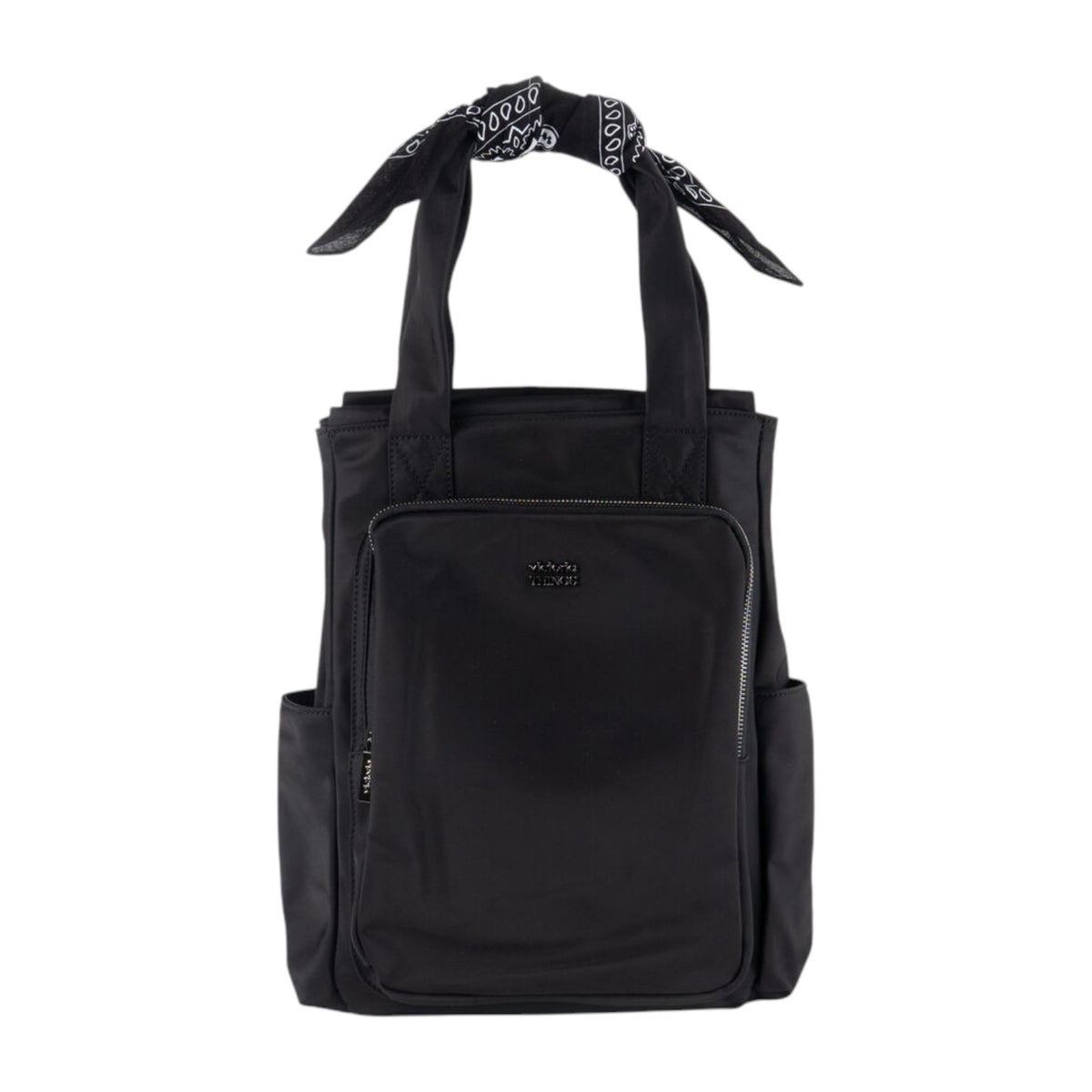 Victoria Zaino Donna in Tessuto Nero con Bandana