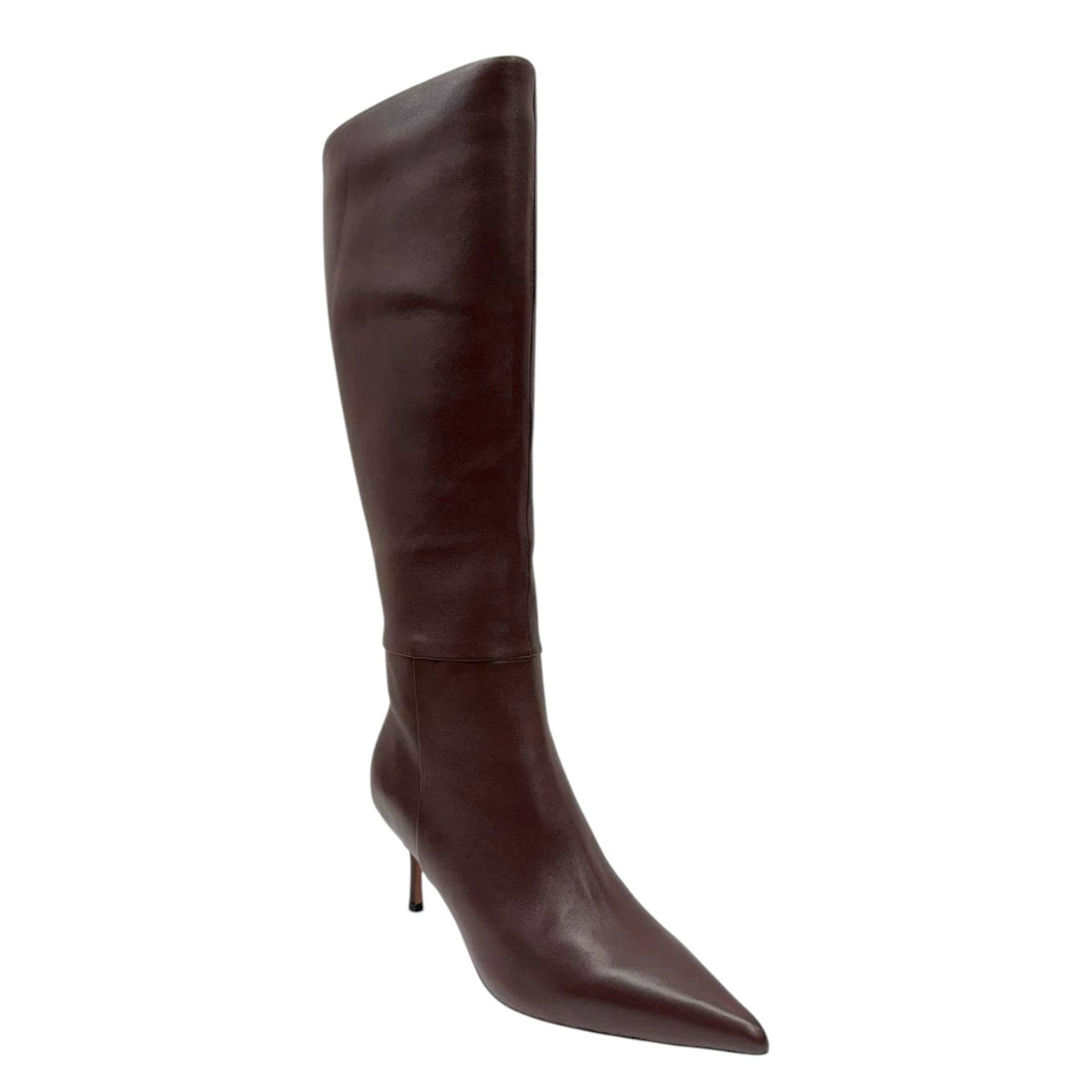 Chiconic Stivale Donna in Pelle Moro con Tacco a Stiletto Alto 70mm