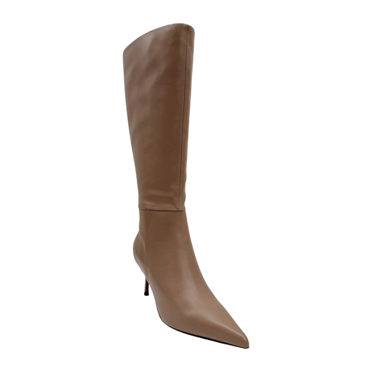 Chiconic Stivale Donna in Pelle Beige con Tacco a Stiletto Alto 70mm