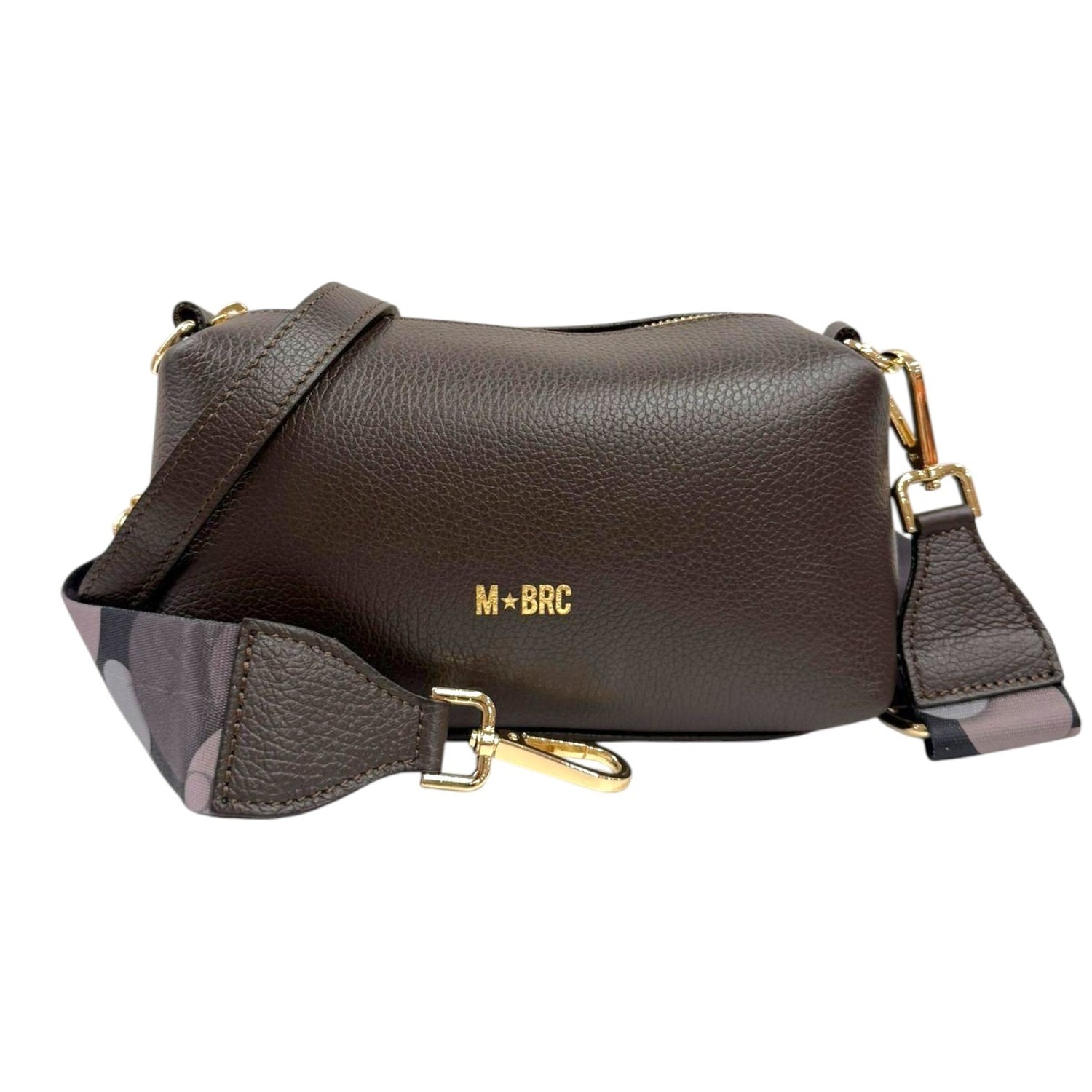 M Brc Borsa a Tracolla Donna in Pelle Moro Linea Obona con Zip