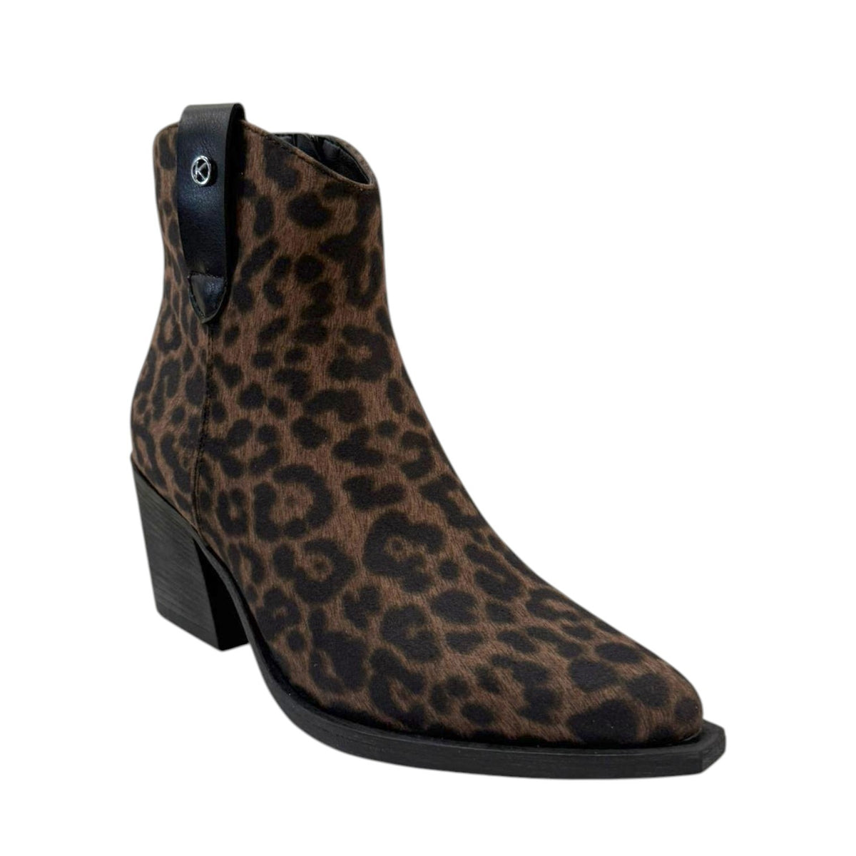 Keys Camperos Donna in Tessuto Leopardato con Tacco Largo Alto 75mm