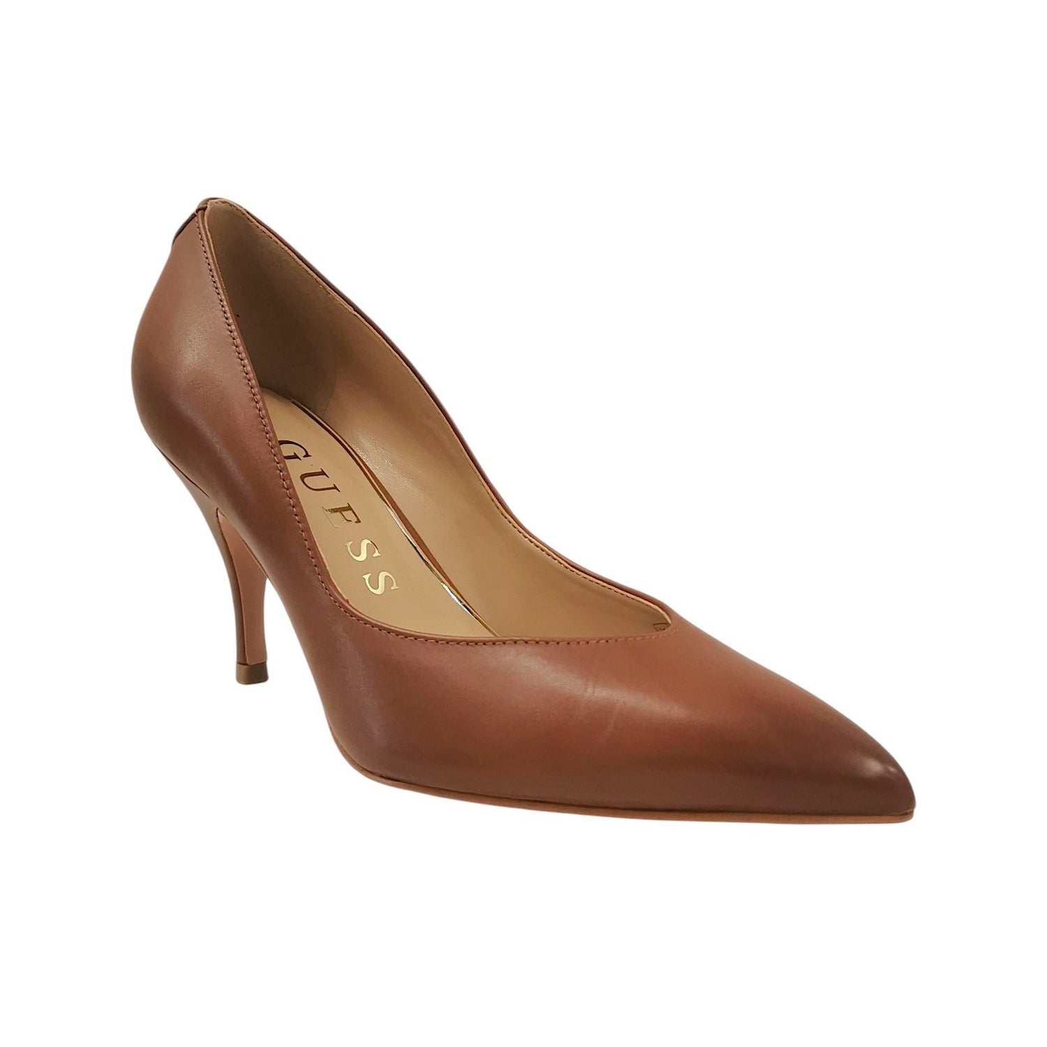 Guess Dècollettè Donna in Pelle Cuoio con Tacco a Stiletto 85mm