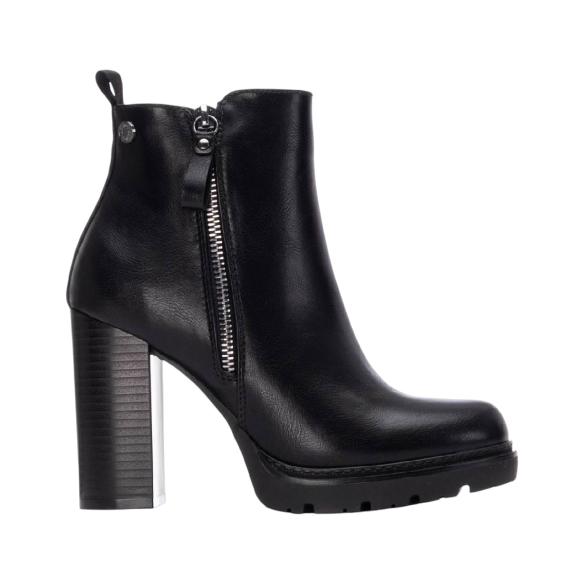 Refresh Stivaletto Donna Nero con Tacco Alto 100mm e Plateau
