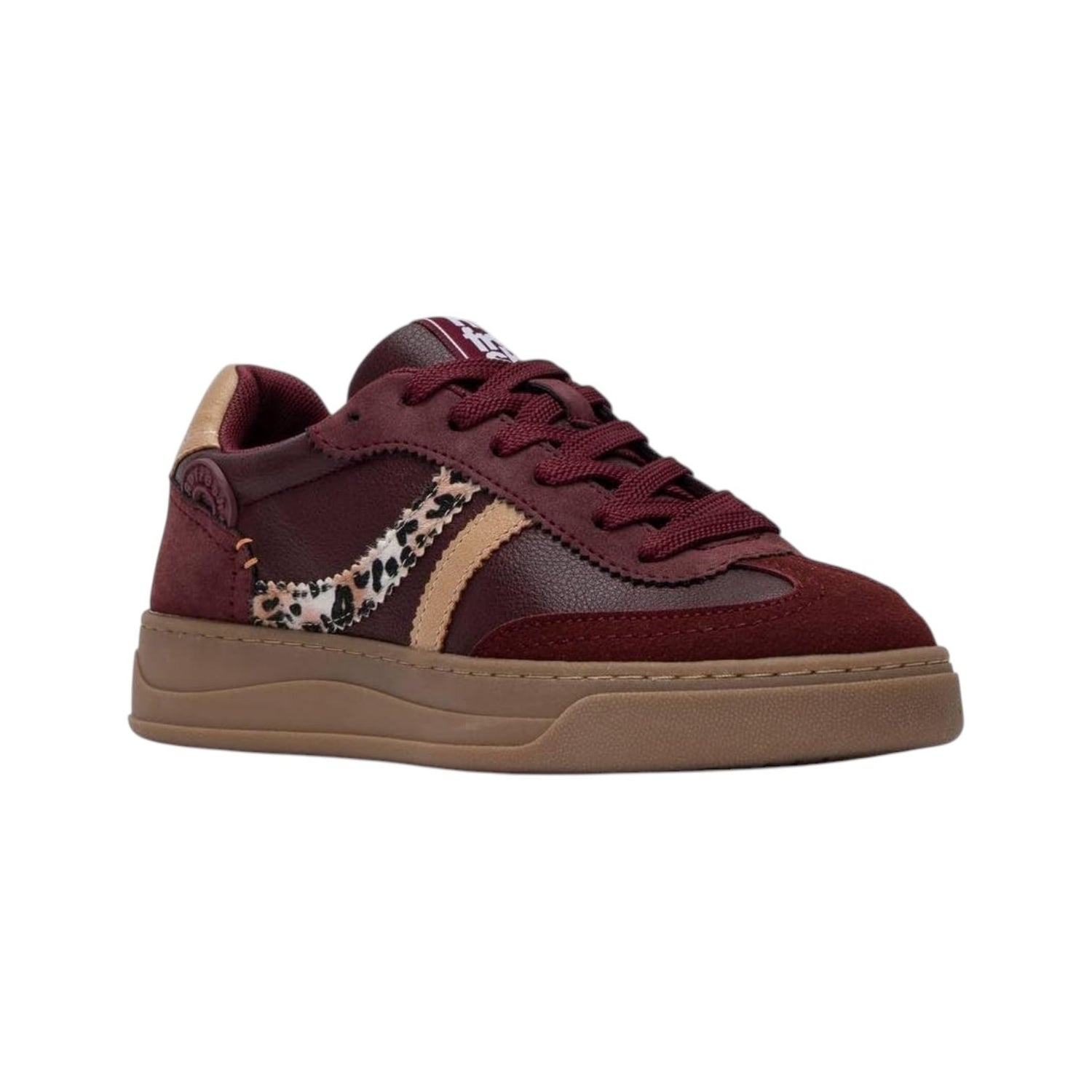 Refresh Sneakers Donna Bordeaux con Inserto Animalier