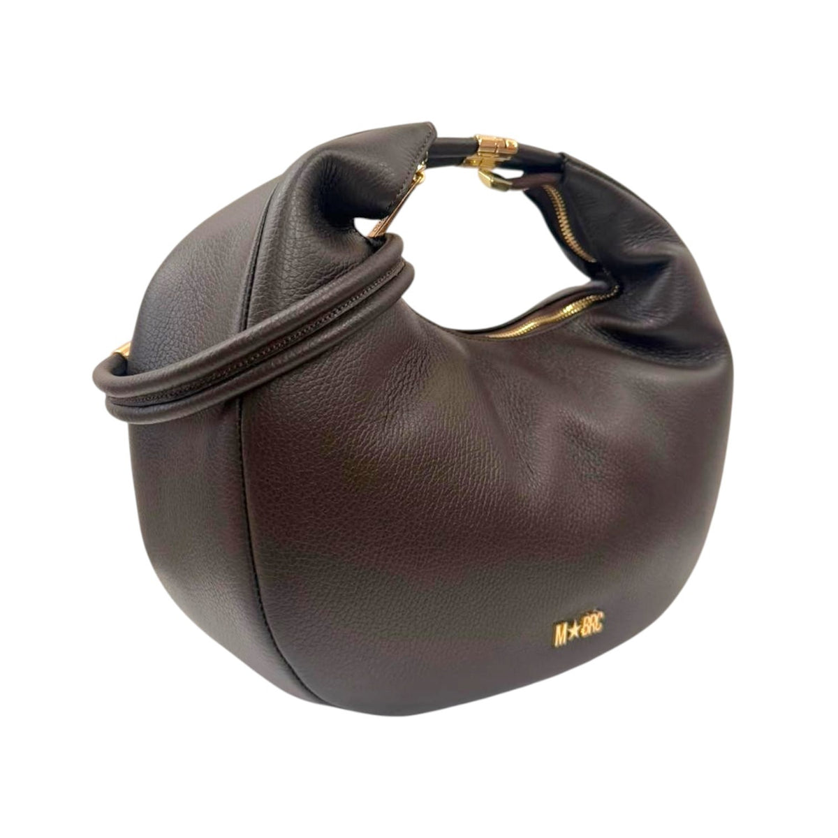 M Brc Borsa a Spalla Donna Linea Tubolar in Pelle Moro Media