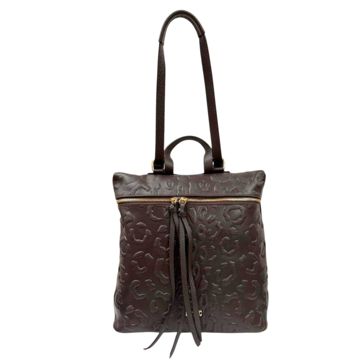 M Brc Zaino Donna Linea Print in Pelle Moro