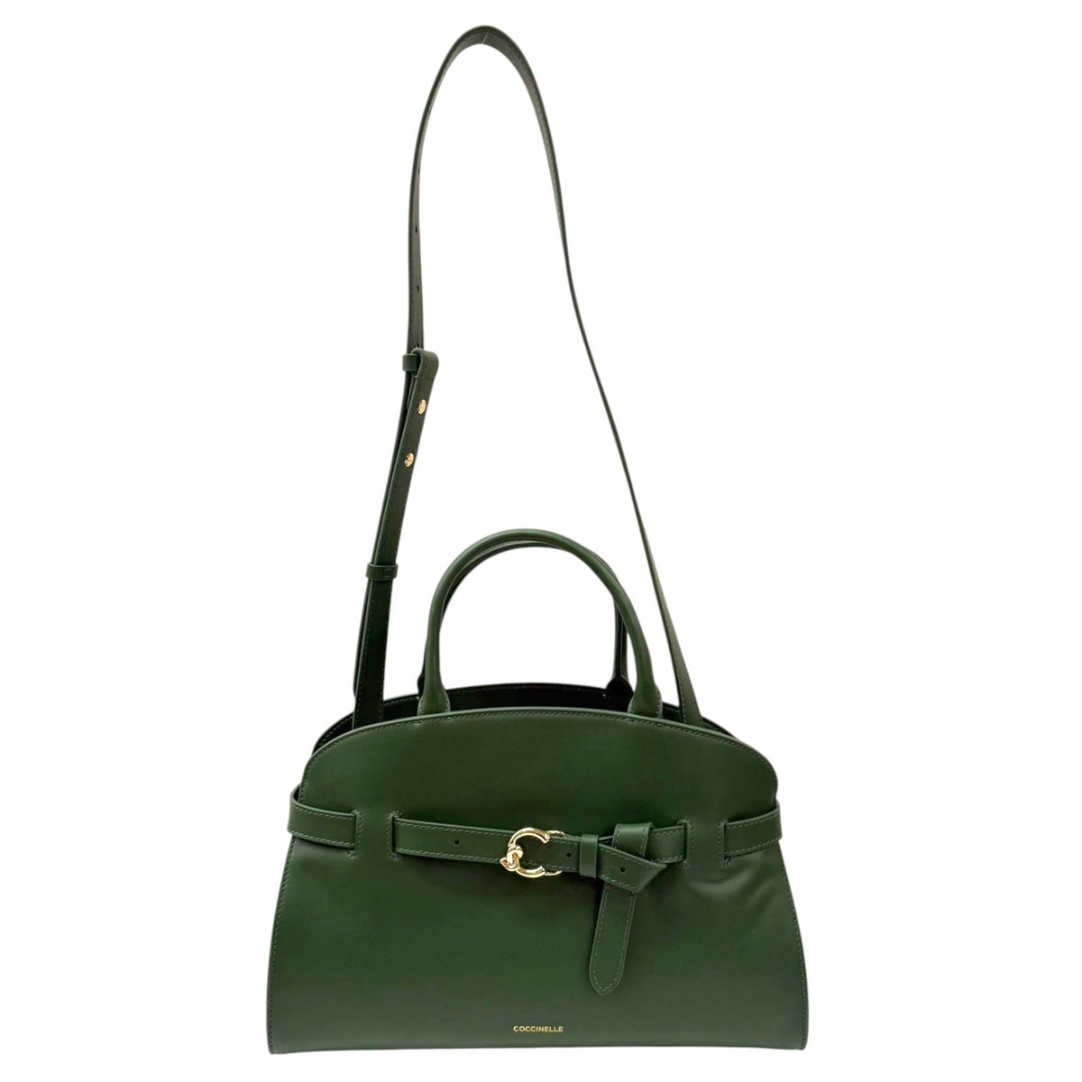 Coccinelle Borsa a Mano Donna Sabine Media in Pelle Verde