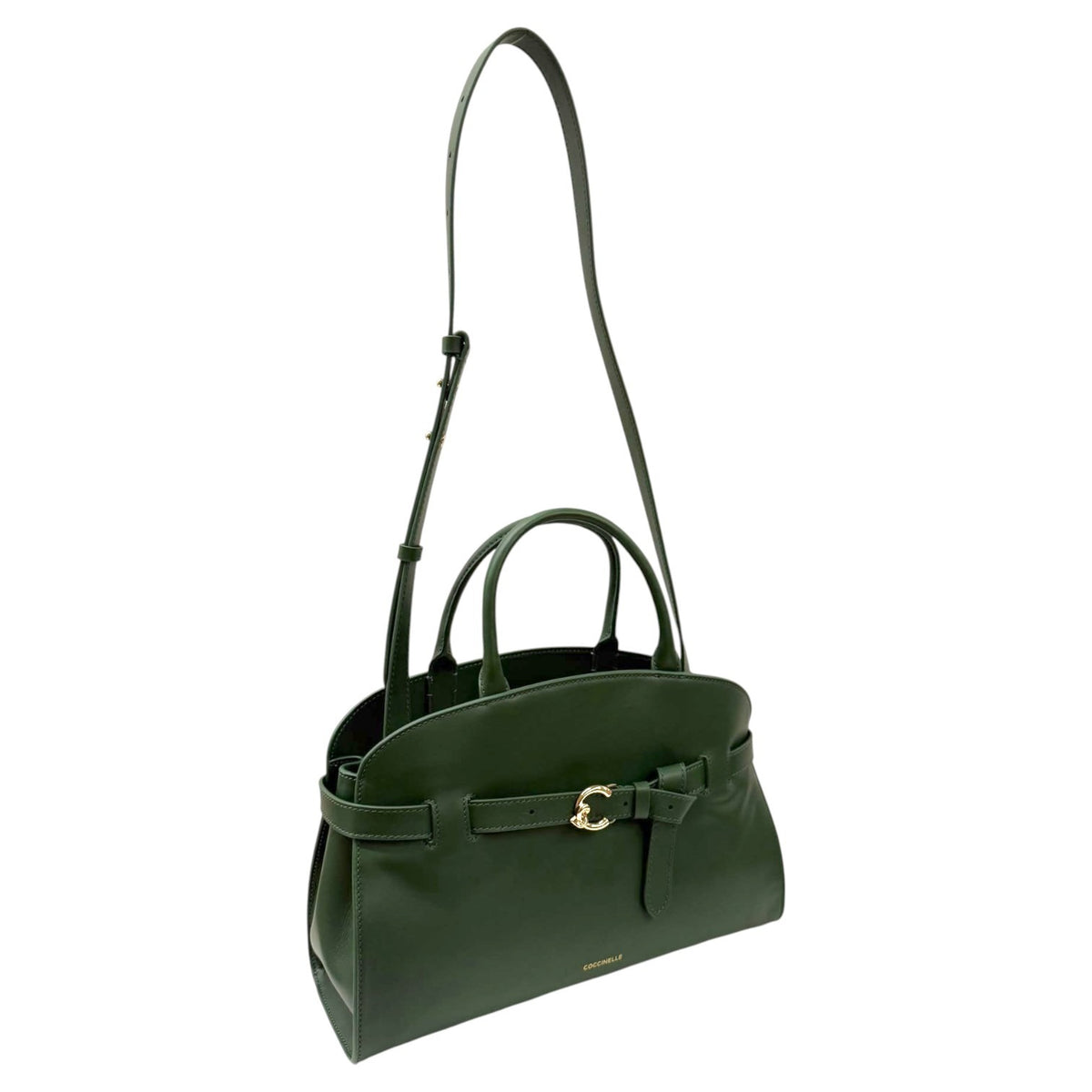 Coccinelle Borsa a Mano Donna Sabine Media in Pelle Verde