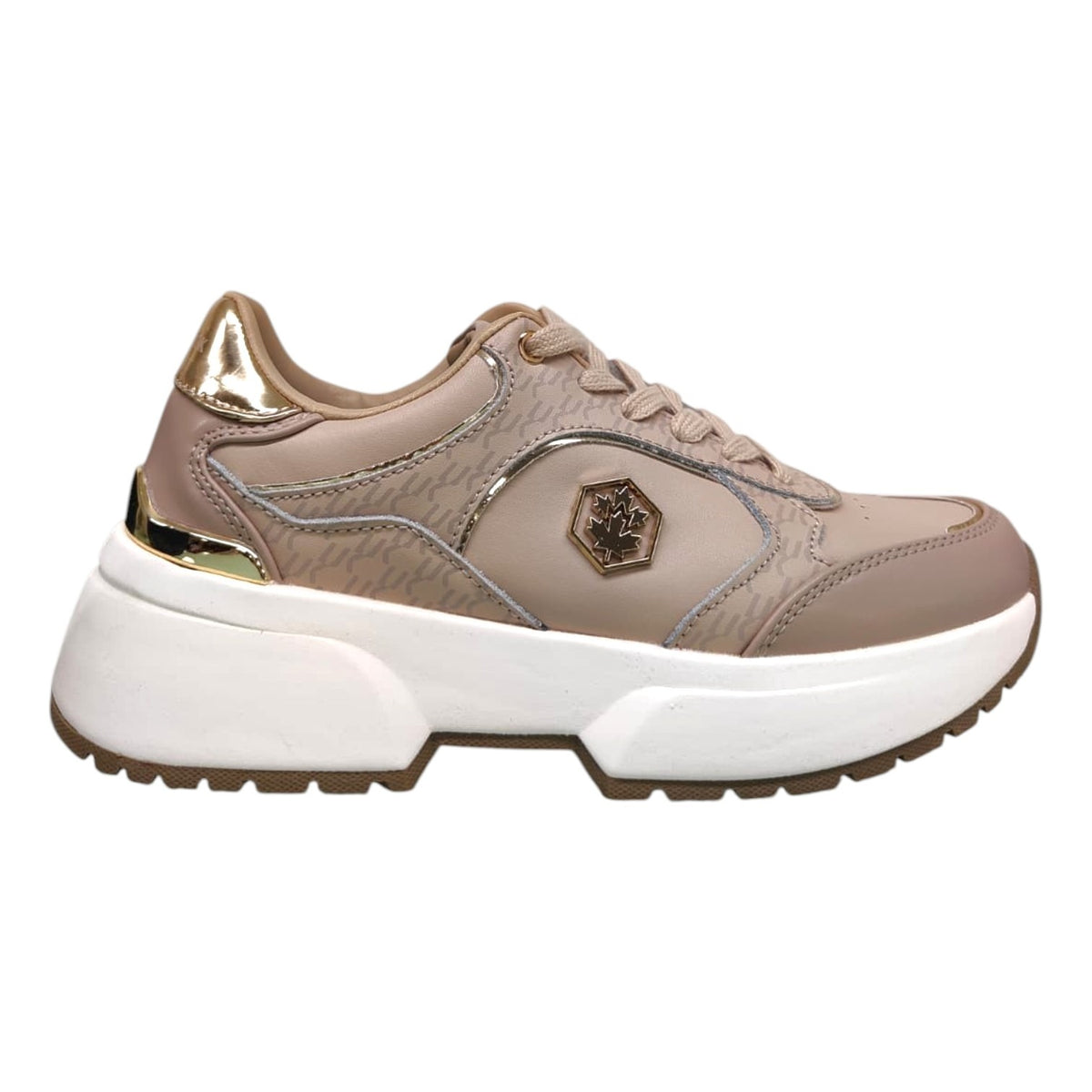 Lumberjack Sneakers Donna in Pelle Nudo con Logo