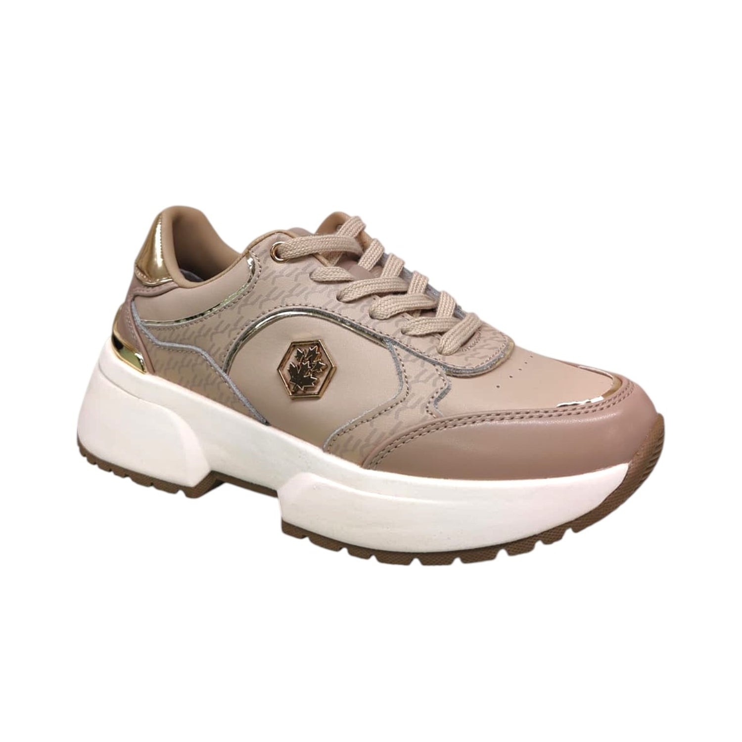 Lumberjack Sneakers Donna in Pelle Nudo con Logo