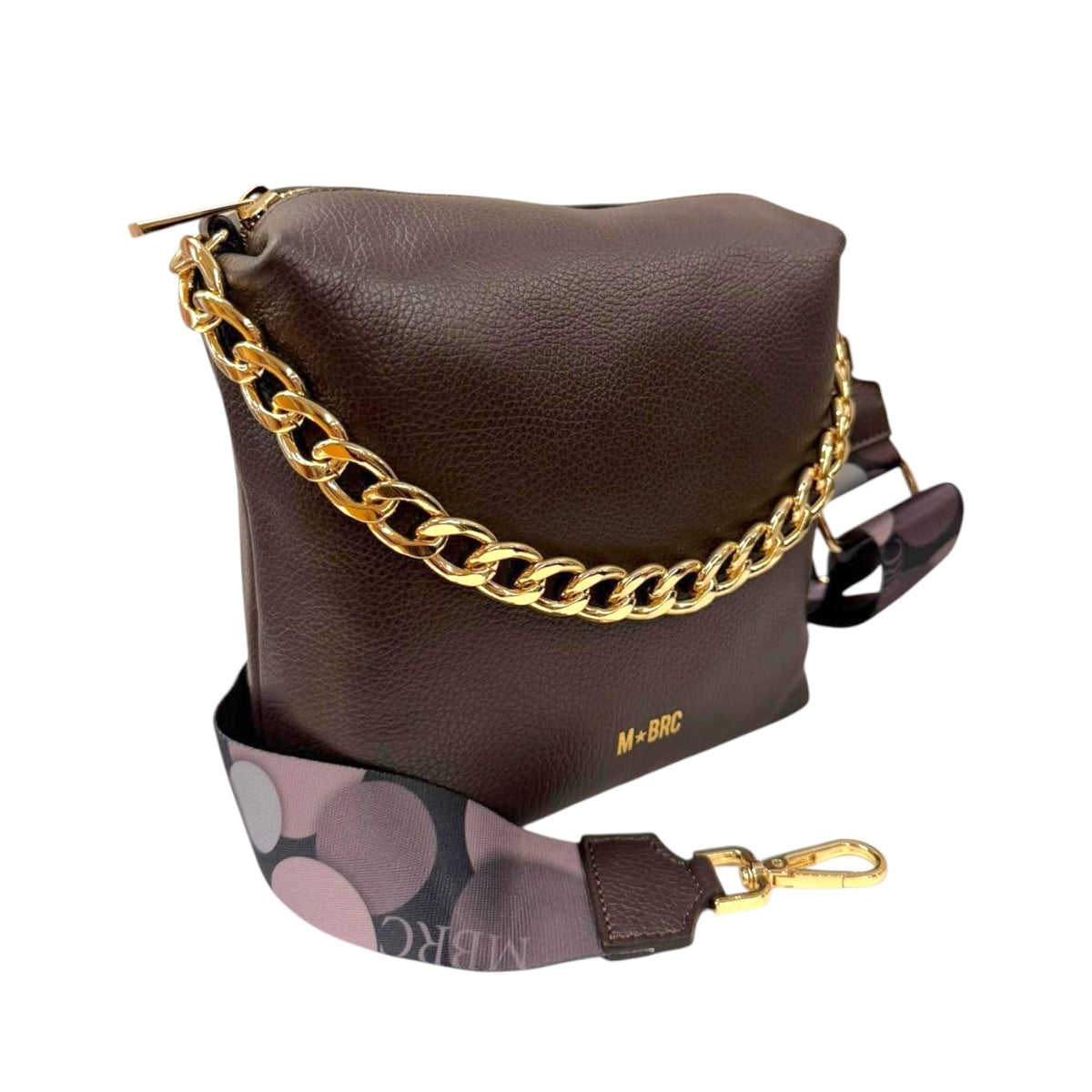 M Brc Borsa a Mano Donna Linea Obona Moro con Catena e Tracolla