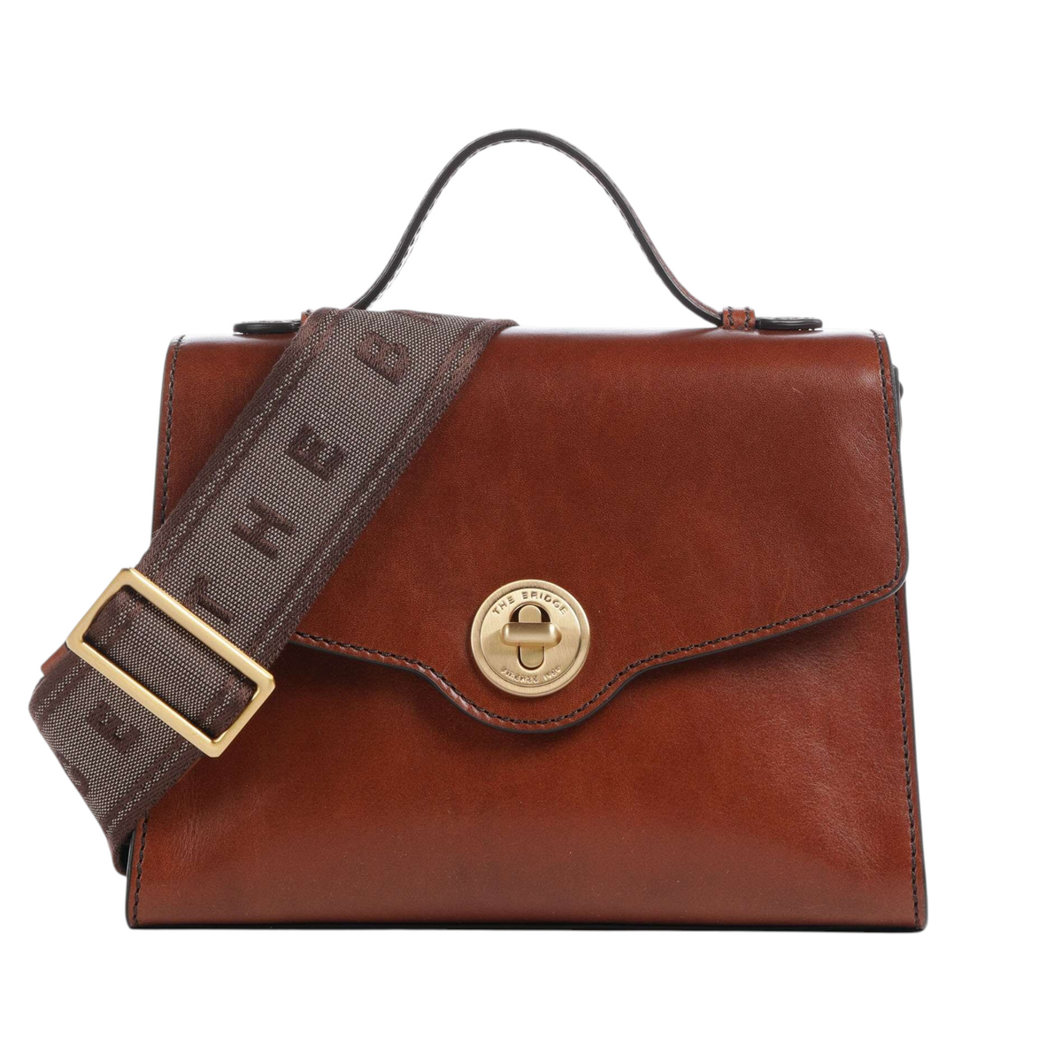 The Bridge Borsa a Mano Donna Irene in Pelle Cuoio con Doppia Tracolla