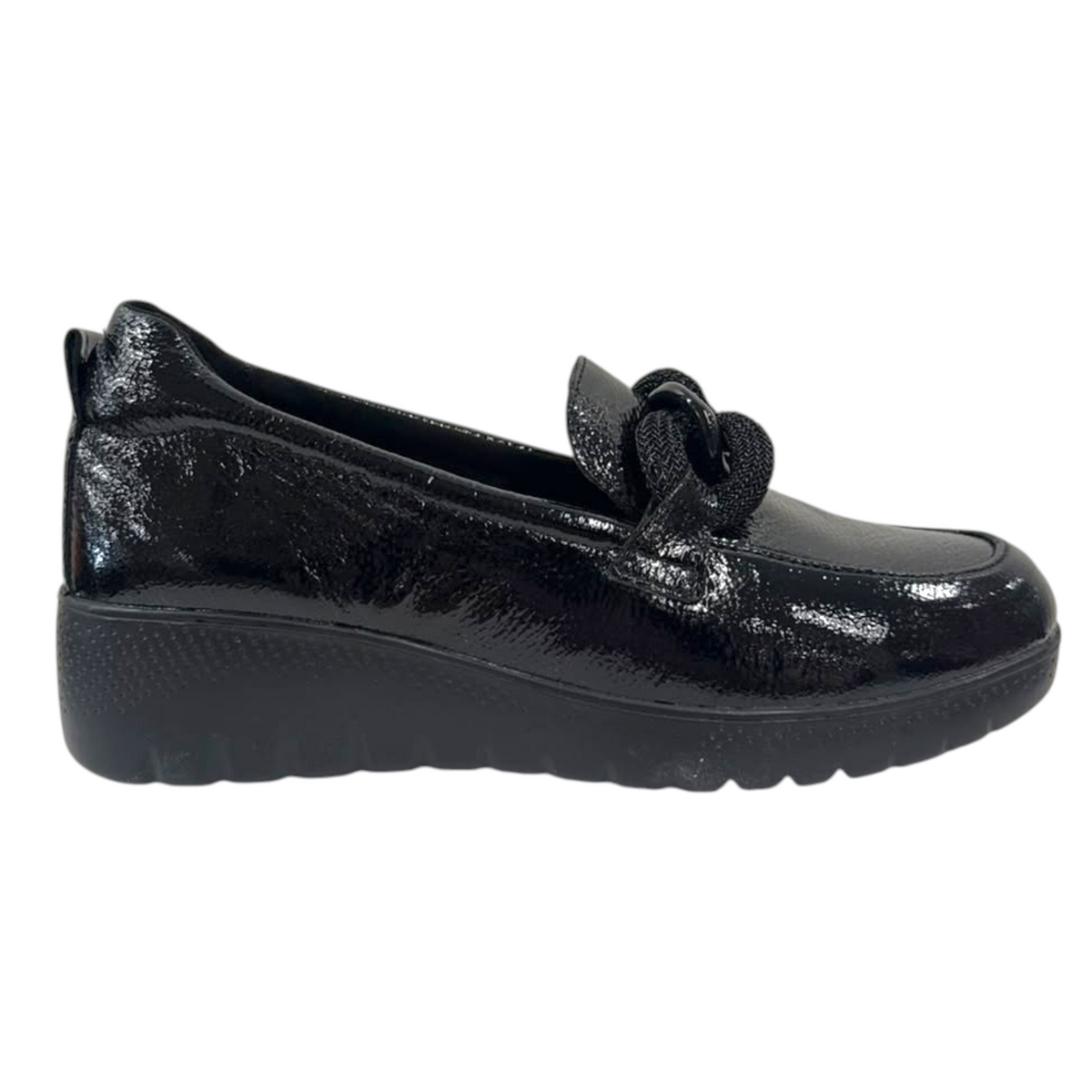 Susimoda Mocassino Donna in Naplak Nero con Zeppa Alta 45mm