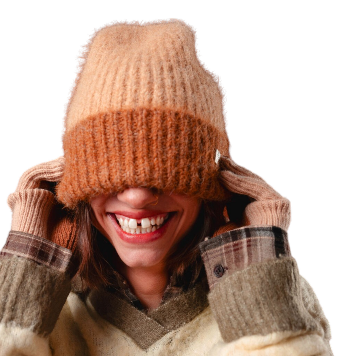 Victoria Set Donna Coordinato Guanti e Cappello Beige