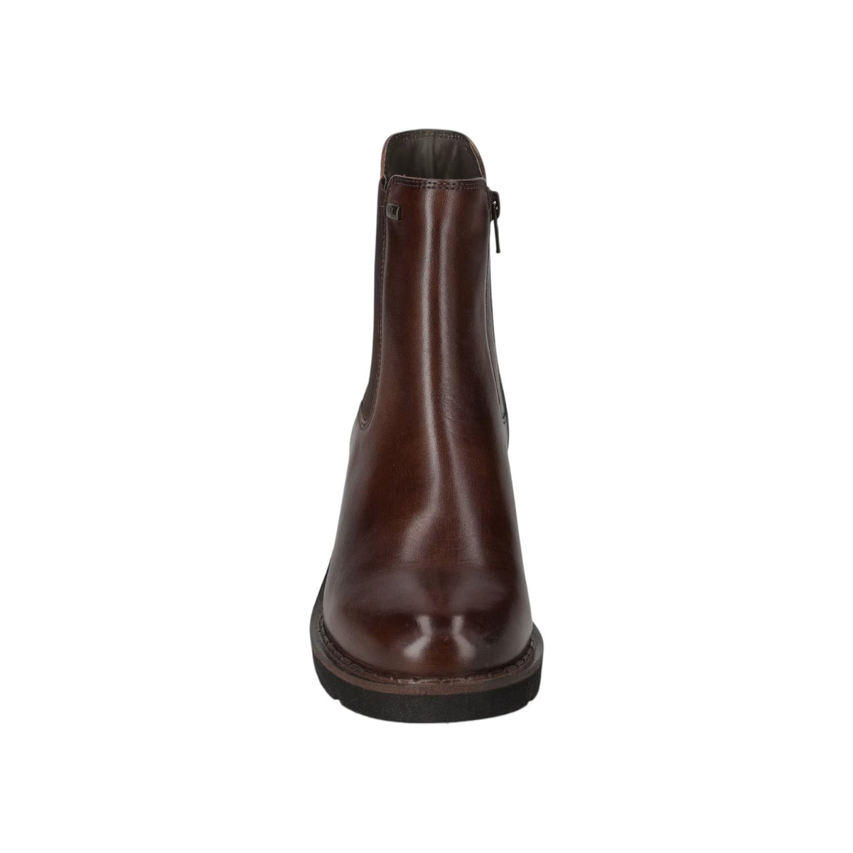 Valleverde Stivaletto Donna Marrone in Pelle con Elastico e Tacco Largo Alto 55mm
