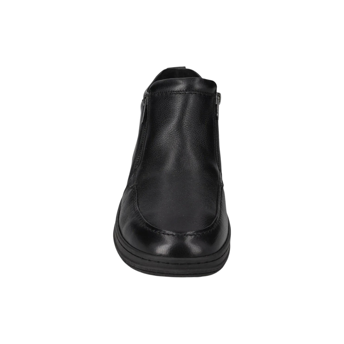 Valleverde Stivaletto Uomo in Pelle Nera con Zip Laterale