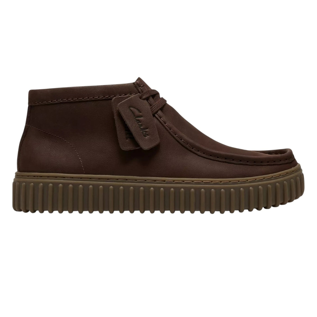 Clarks Torhill Hi Polacchino Uomo in Pelle Moro