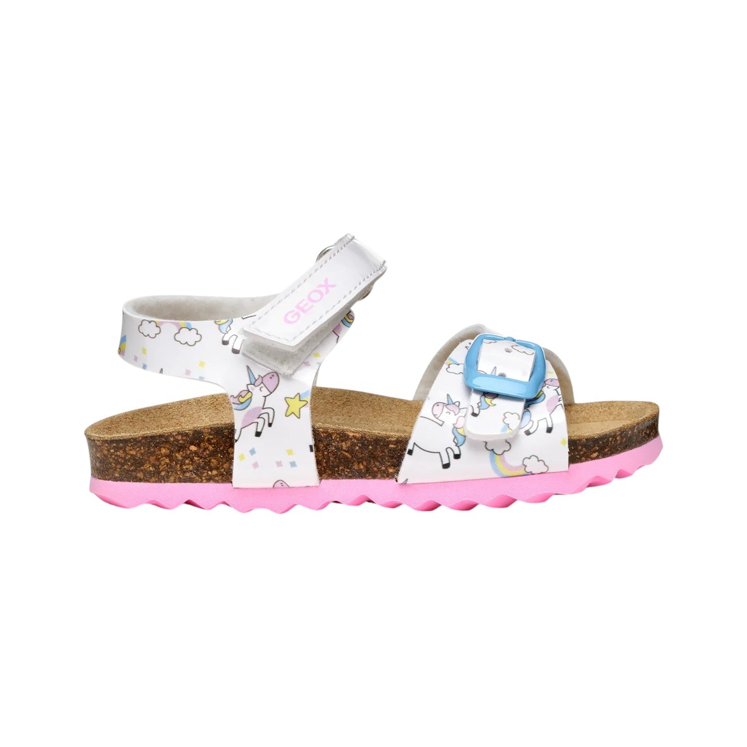 Geox Sandalo Bambina Bianco Stampa Unicorno