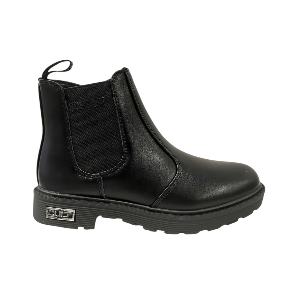 Cult Young Bealtes Unisex Bambino Nero in Ecopelle con Zip Numero 35/36/37/38