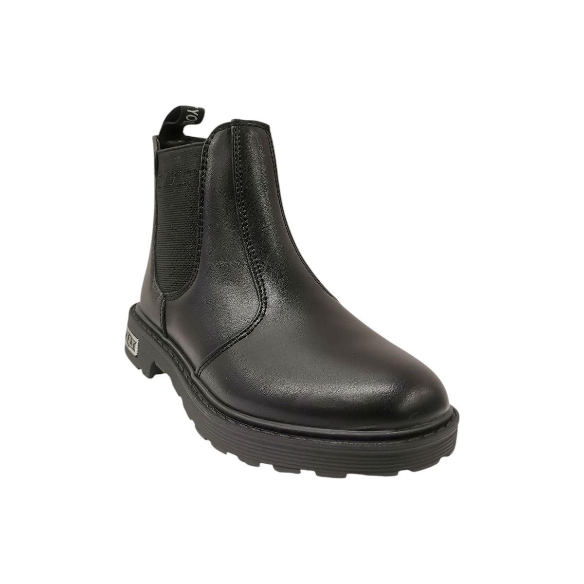Cult Young Bealtes Unisex Bambino Nero in Ecopelle con Zip Numero 35/36/37/38