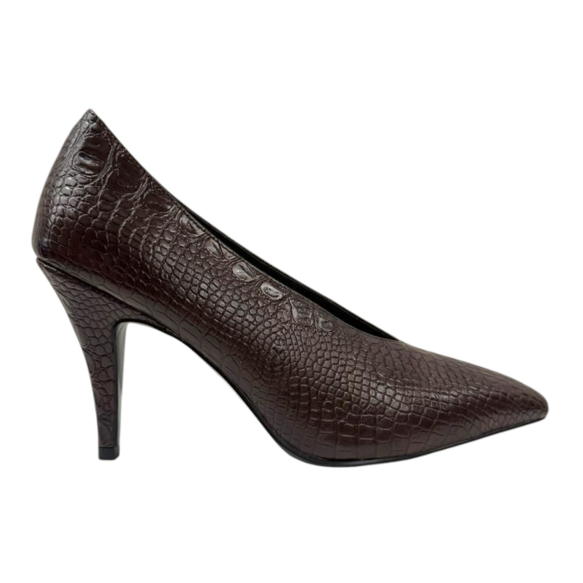 Luciano Barachini Dècollettè Donna Moro Effetto Cocco e Taccoa Stiletto Alto 90mm