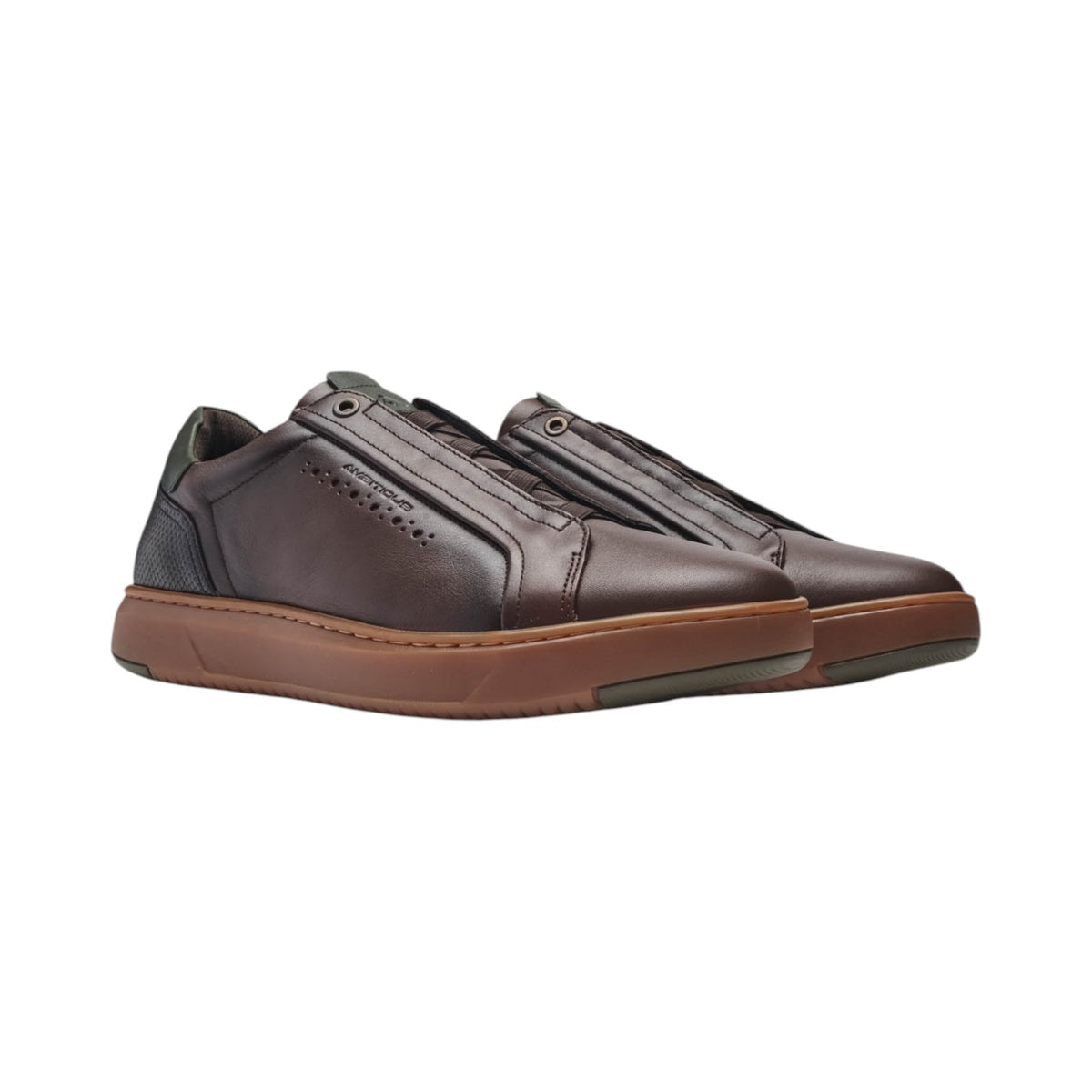 Ambitious Slip On Aktif Uomo in Pelle Moro