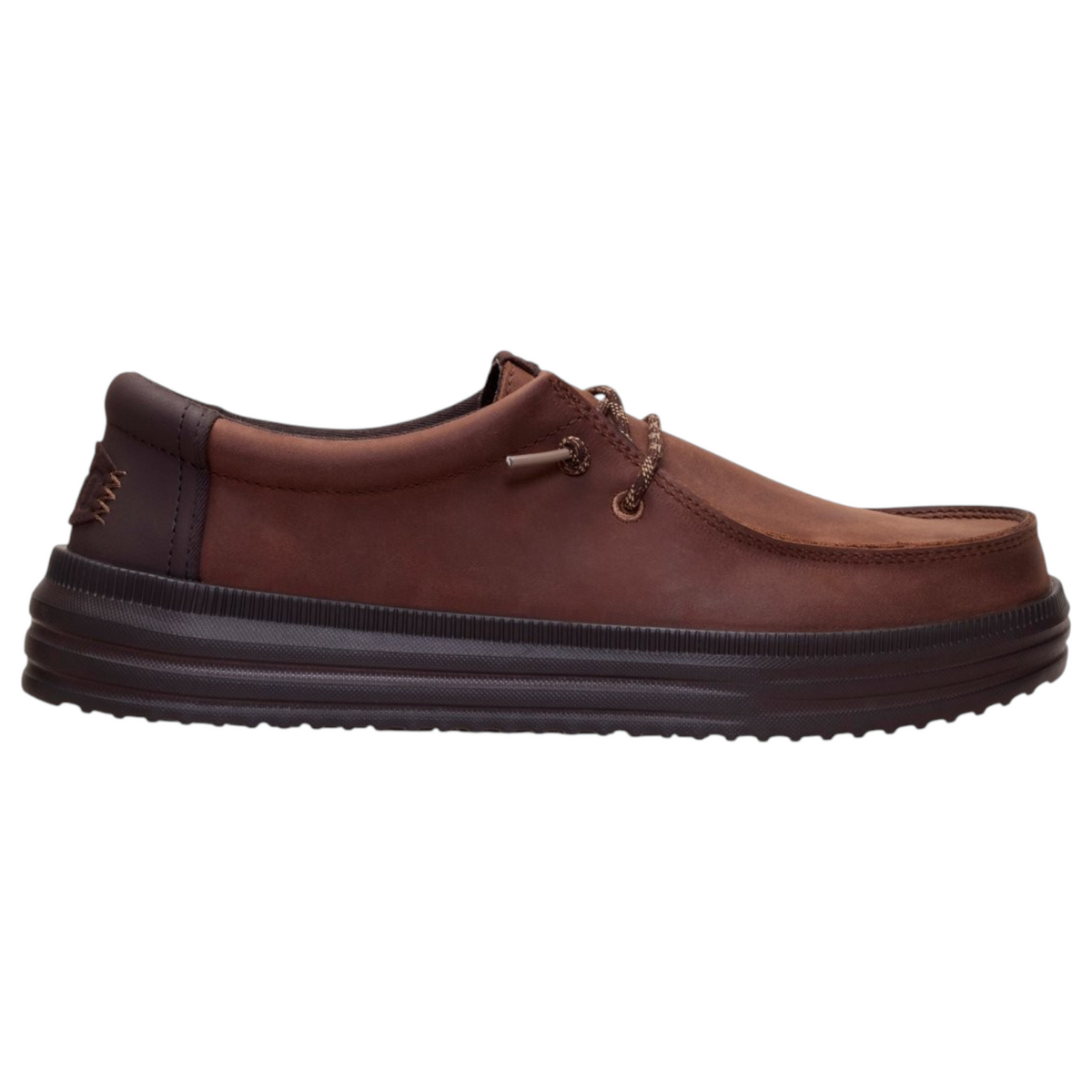 Hey Dude Rev Tumbled Leather Slip On Uomo in Pelle Cioccolato