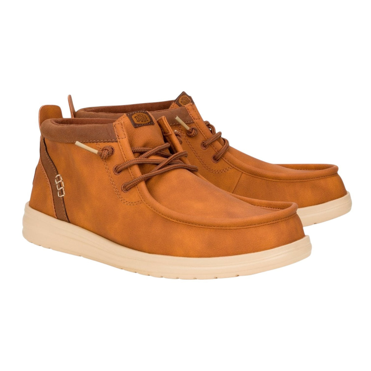 Hey Dude Wally Mid Gripr Classic Polacchino Uomo in Ecopelle Cuoio