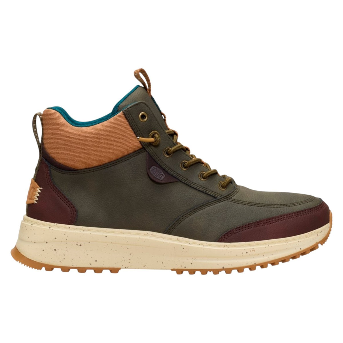 Hey Dude Tahoe Classic Sneakers Alta Uomo in Ecopelle Oliva