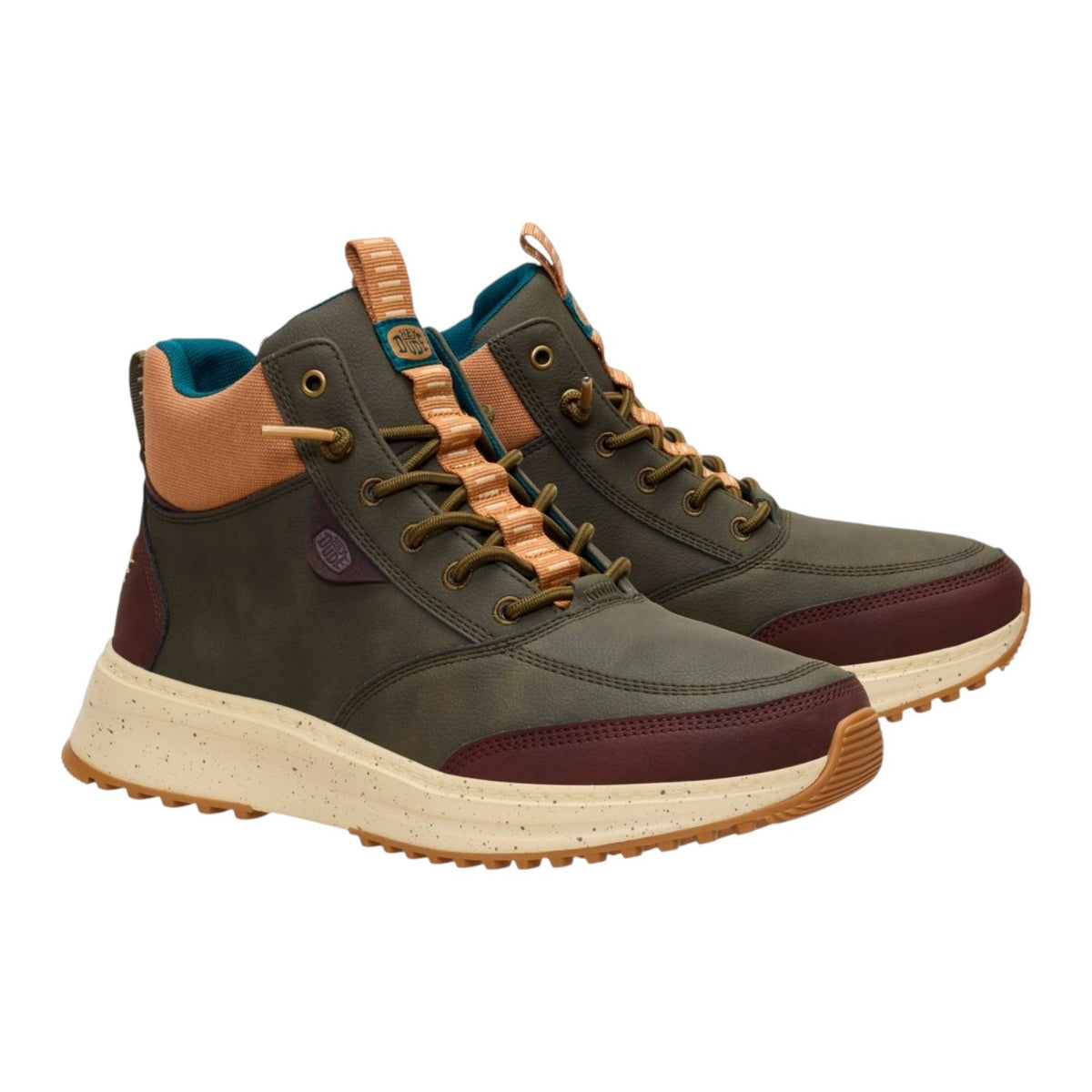 Hey Dude Tahoe Classic Sneakers Alta Uomo in Ecopelle Oliva