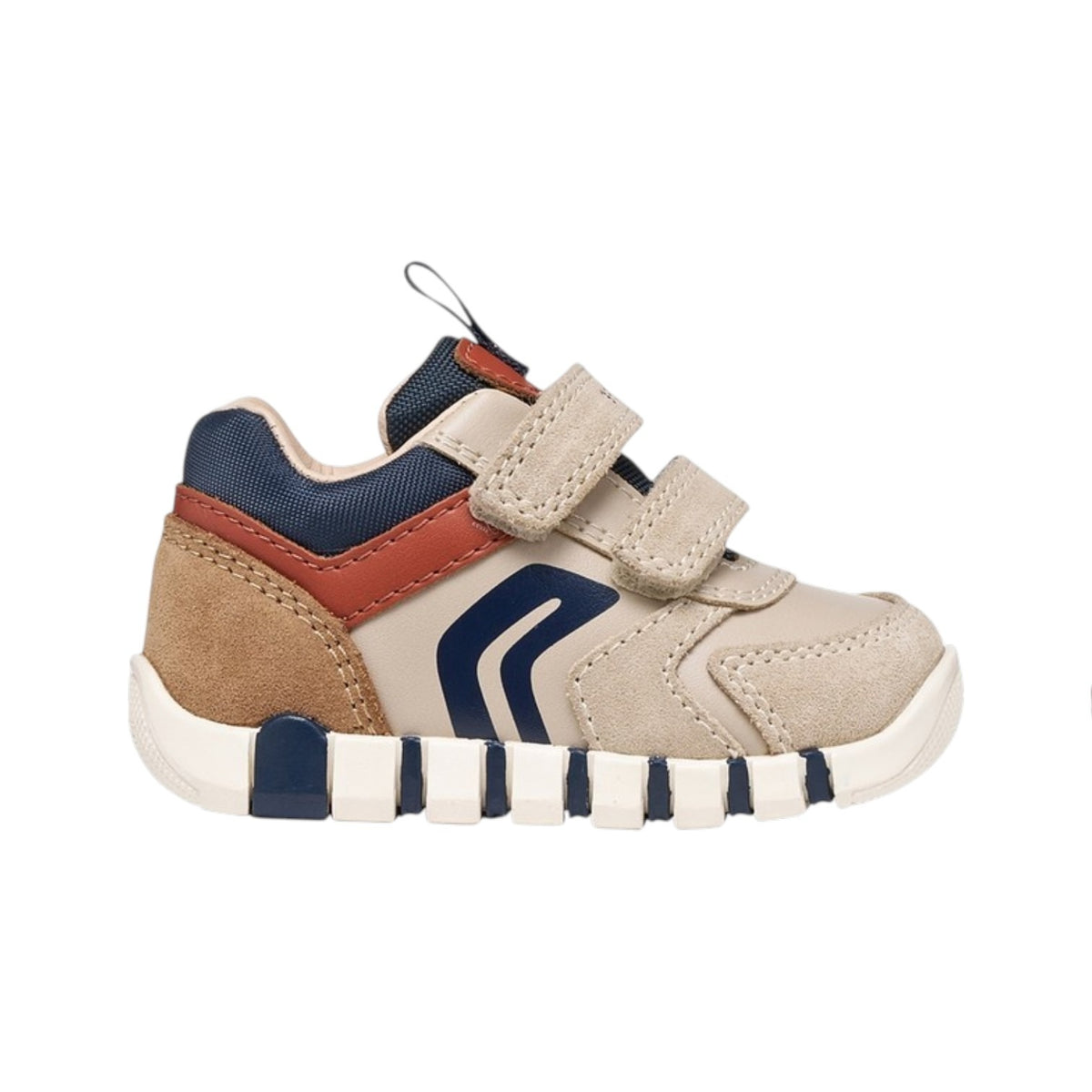 Geox Scarpa con Strappo Bambino Tortora Arancio
