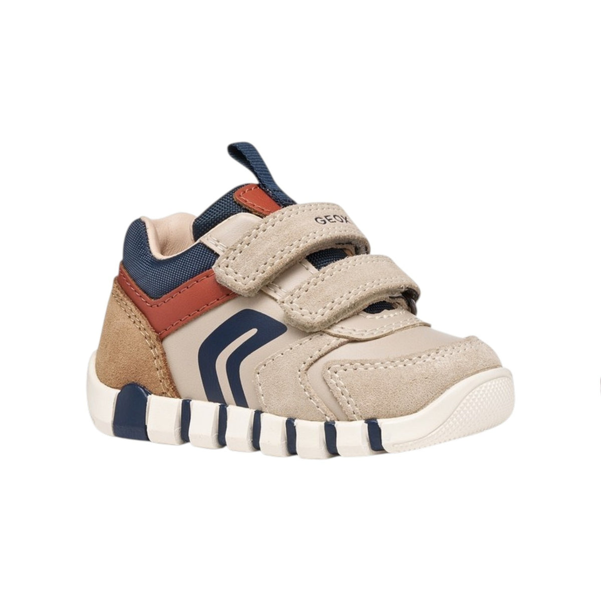 Geox Scarpa con Strappo Bambino Tortora Arancio