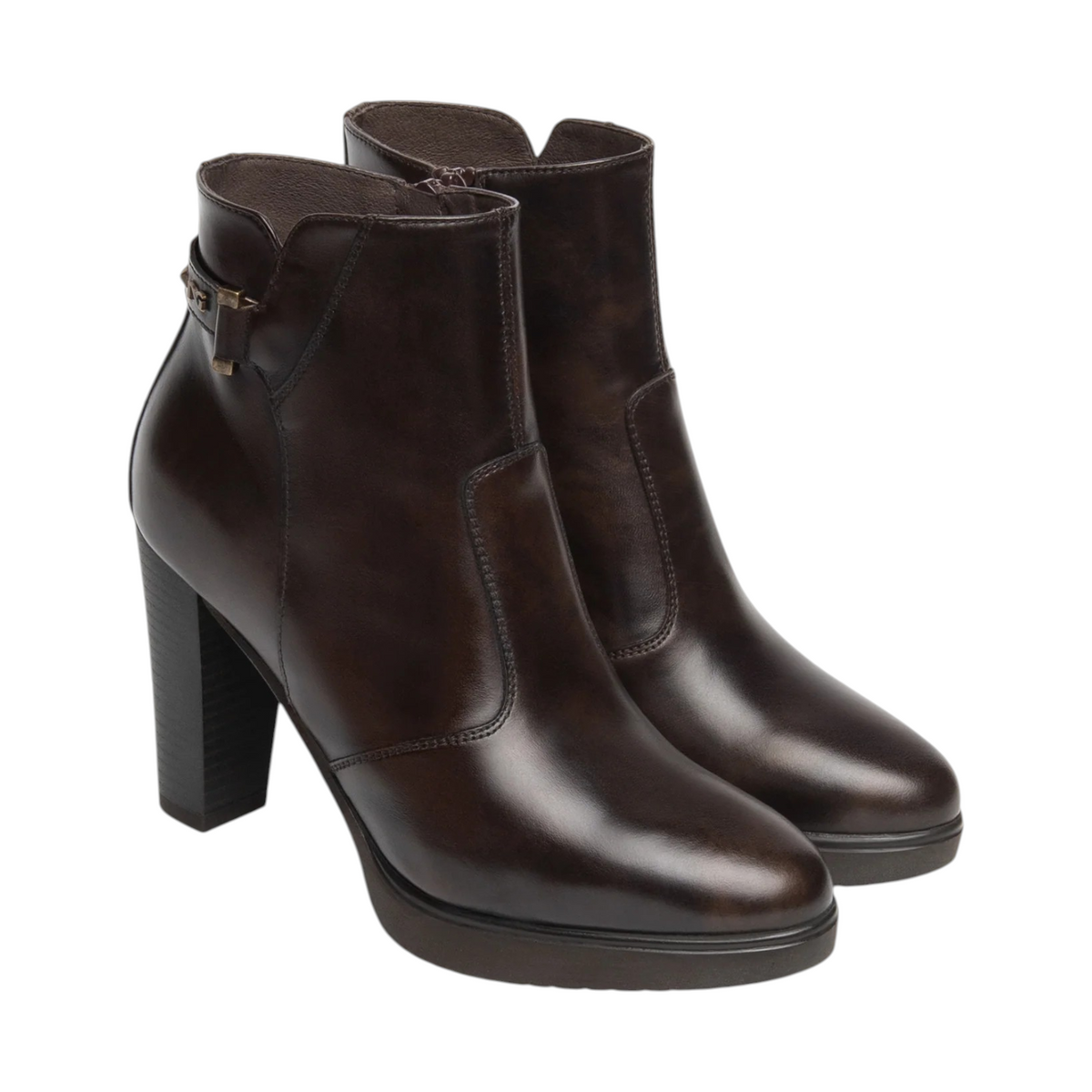 Nero Giardini Tronchetto Donna Moro in Pelle e Tacco Alto 90mm