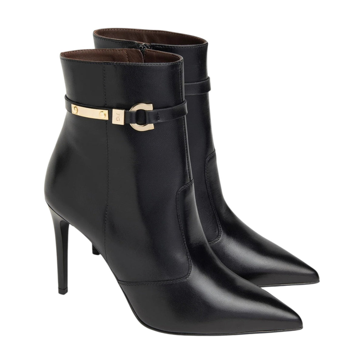 Nero Giardini Tronchetto Donna Nero a Punta e Tacco a Stiletto Alto 100mm