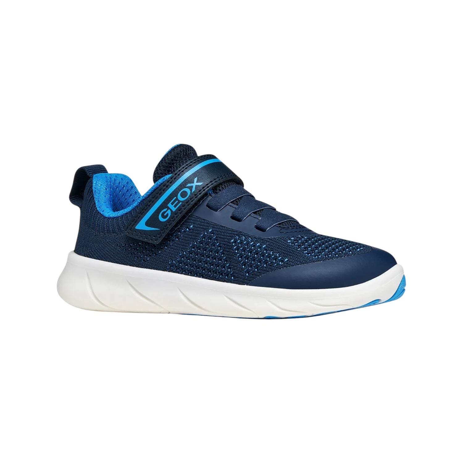Geox Sneakers Bambino Foot-Run Junior in Tessuto Blu Azzurro